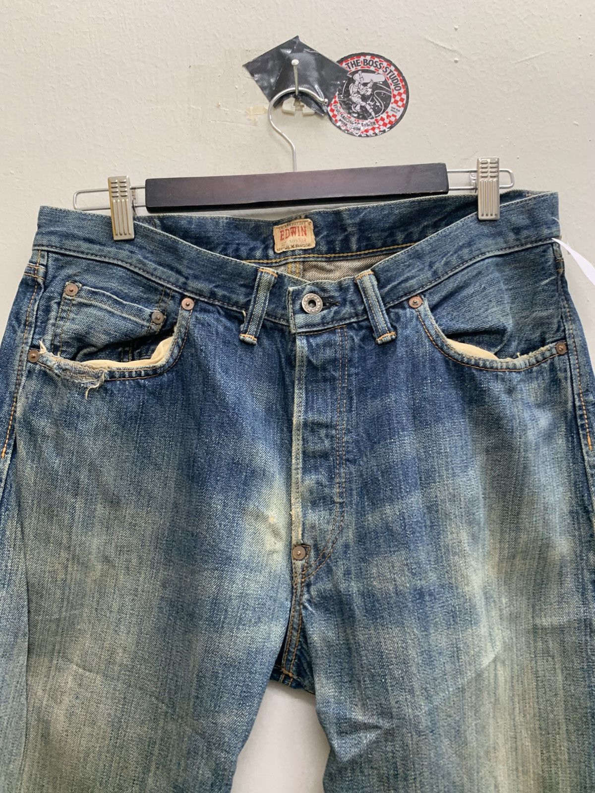 Edwin × Japanese Brand Vintage Edwin 505 SXR RARE Selvedge Denim Jeans Size US 33 - 4 Thumbnail
