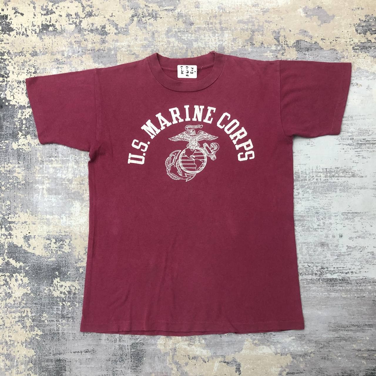 image of The Real Mccoys T13 VTG Mc Coy Sportwear Us Marine Tee in Red, Men's (Size Medium)