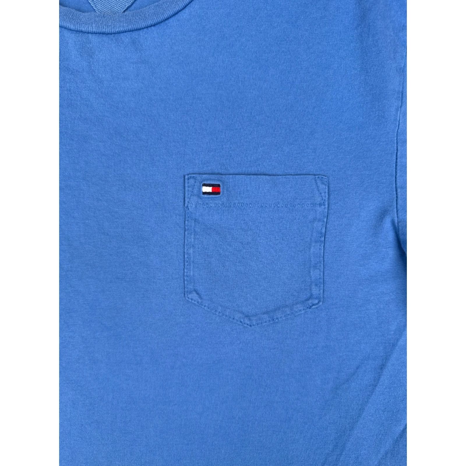 Tommy Hilfiger VINTAGE Tommy Hilfiger Shirt Men Adult Medium Blue Short Sleeve Crew Neck 100% Cotton Pocket Logo Embroidered 90s Theme Mens Size US M / EU 48-50 / 2 - 6 Thumbnail