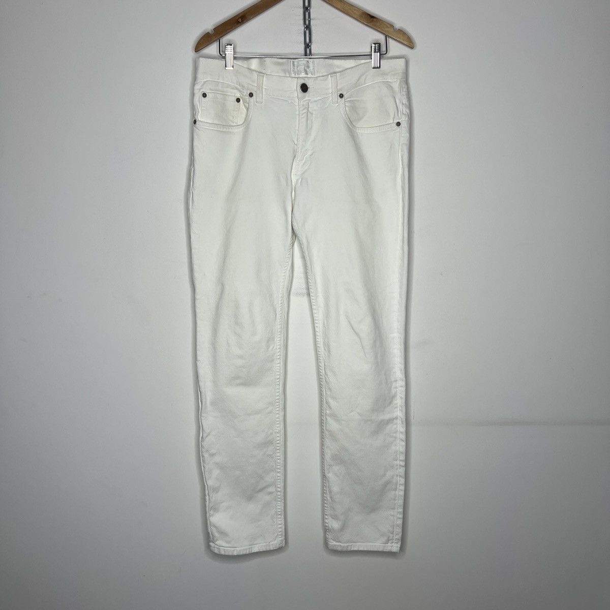 Acne Studios × Designer Acne Studios Ace White Jeans Straight Leg Mens 34x32 Size US 34 / EU 50 - 1 Thumbnail