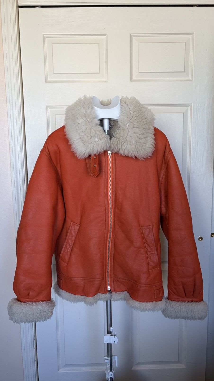Opening Ceremony Opening Ceremony Orange Shearling Leather Flight Jacket L Size US L / EU 52-54 / 3 - 2 Thumbnail