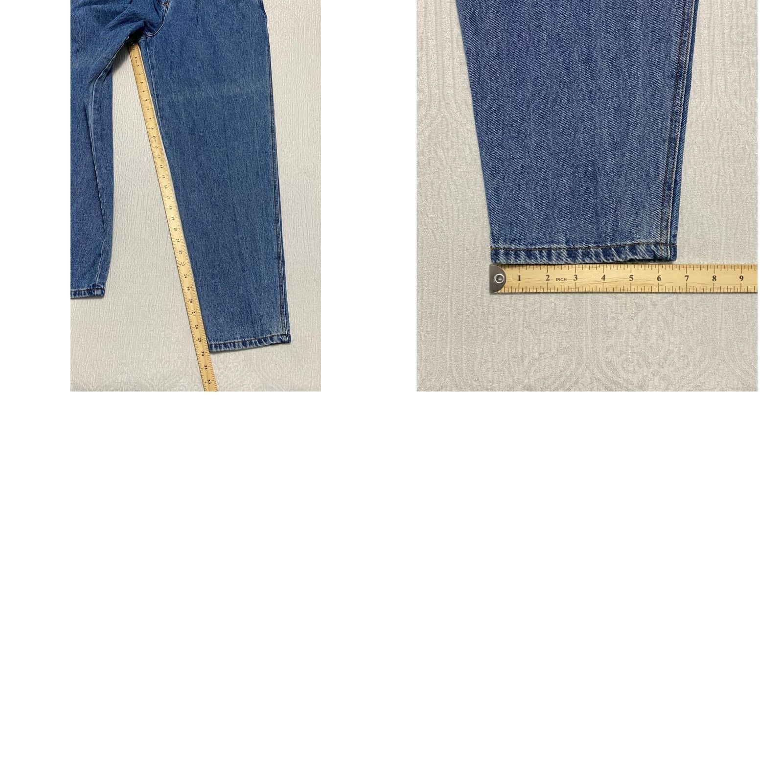Vintage VINTAGE Together Jeans Tapered 28 High Rise Pleated Studded 5-Pocket Denim Blue Womens Jeans 80s 90s Retro Size 28" / US 6 / IT 42 - 8 Thumbnail