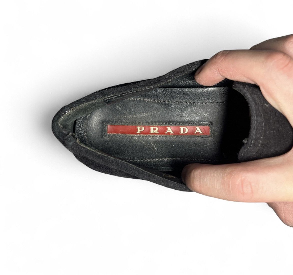 Prada Women Prada sports suede black flat bottom slip on shoes Size US 8 / IT 38 - 9 Thumbnail
