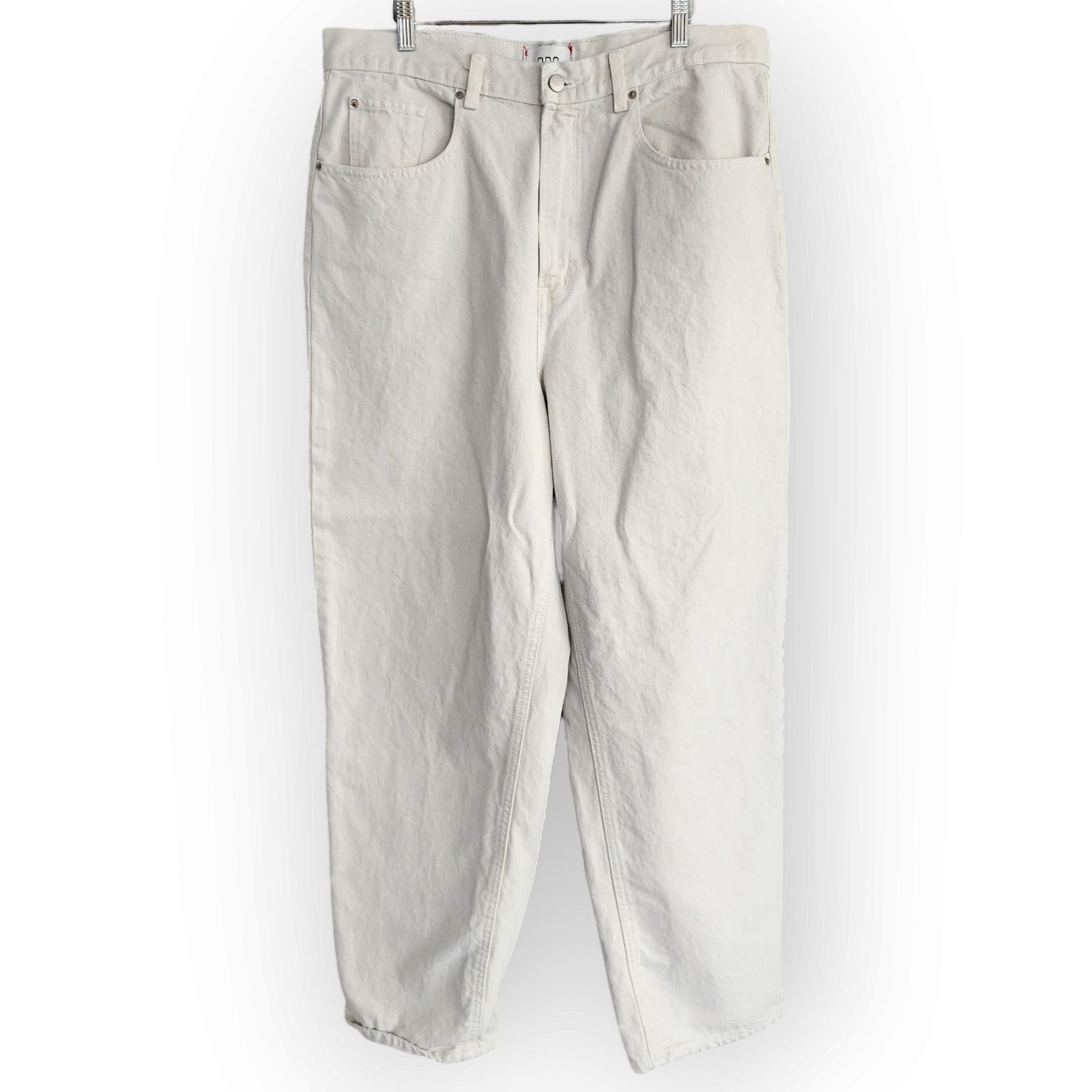 Bdg BDG Urban Outfitters Cream High Waisted Baggy Jeans 34 Size 40" / US 18 - 1 Thumbnail
