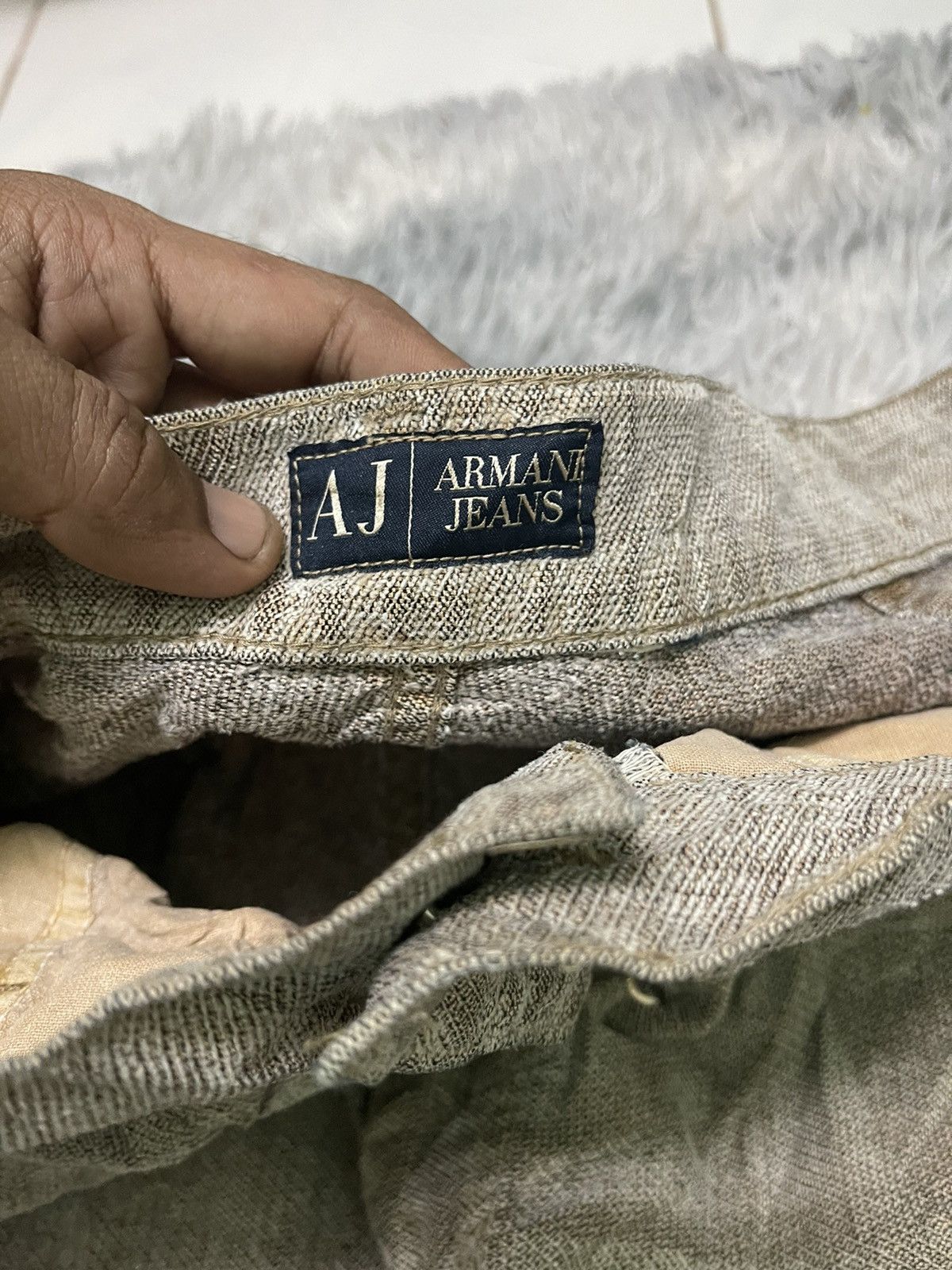 Emporio Armani 90s EMPORIO ARMANI MUD WASH DENIM JEANS RARE DESIGN Size US 34 / EU 50 - 9 Thumbnail