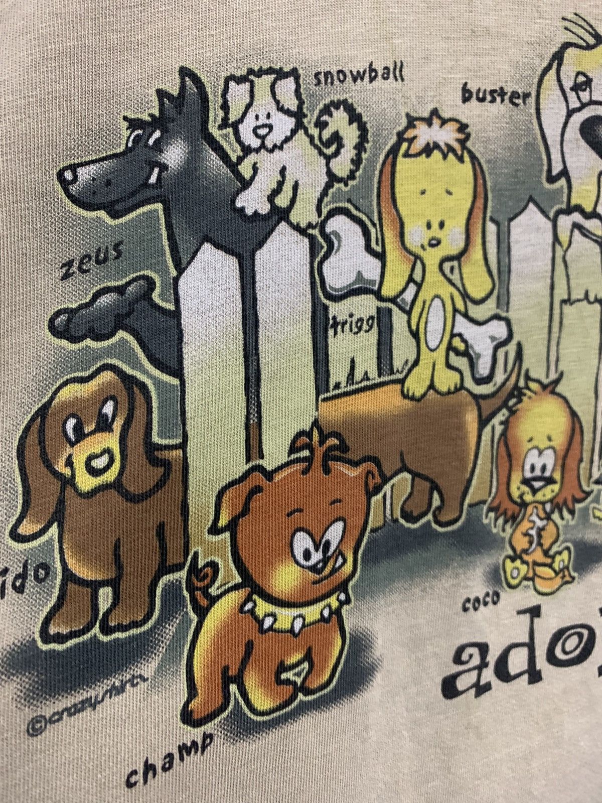 Vintage Vintage 90’s Crazy Shirt “Adopt a dog” T-Shirt Size US M / EU 48-50 / 2 - 7 Thumbnail