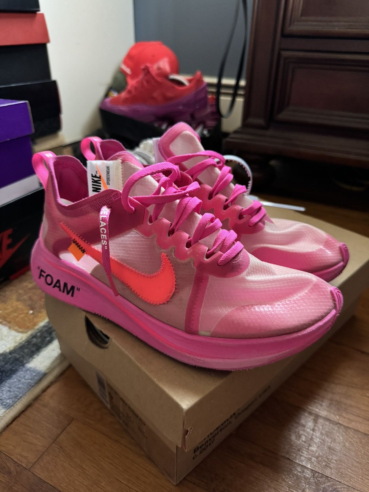 Pink Vapor Fly Off White Nike Off White Zoom Pink Top