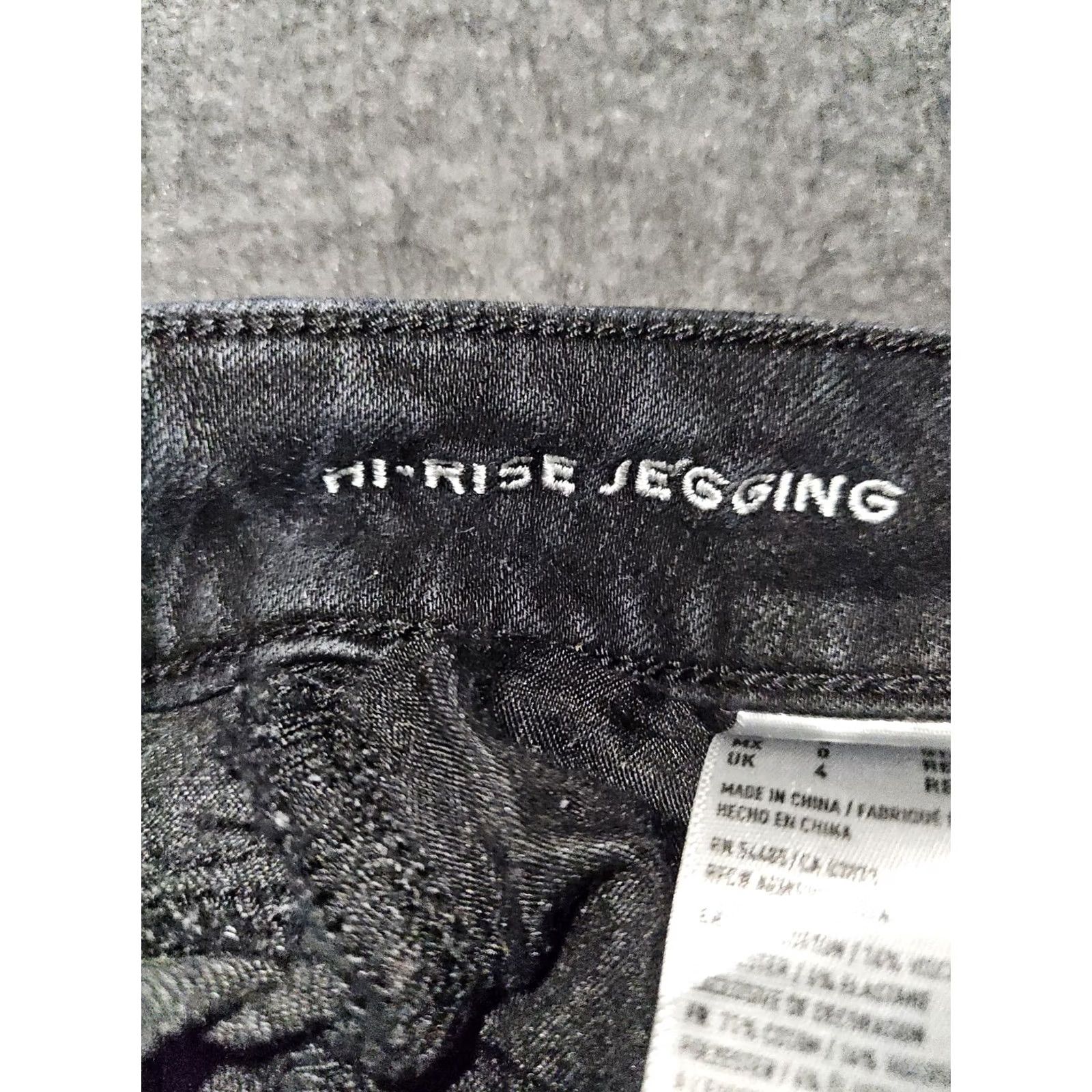 American Eagle Outfitters American Eagle Jegging Women's 0 Black High Rise 360 Super Stretch Preppy Size 25" / US 0 / IT 36 - 3 Thumbnail