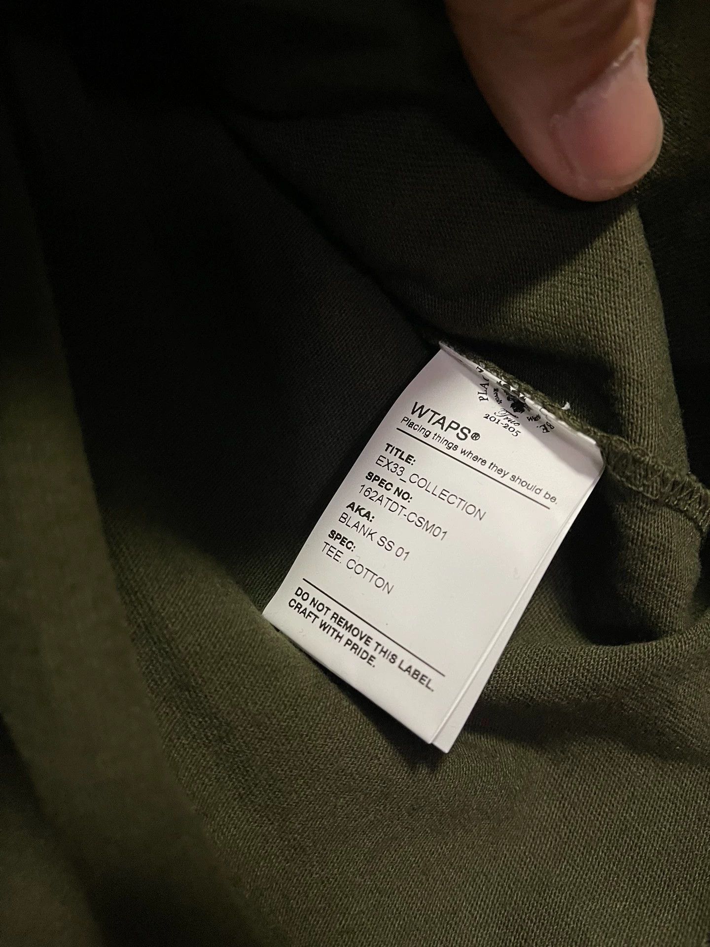 Wtaps WTAPS Gold Label L Olive Green USA Short Sleeve Tee Size US L / EU 52-54 / 3 - 3 Thumbnail