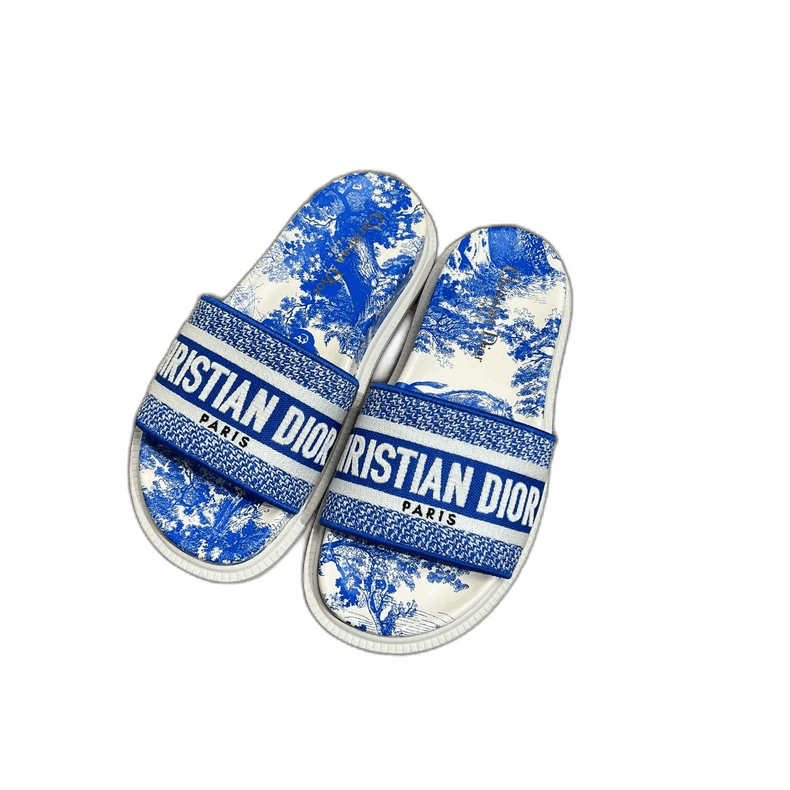 Dior Blue Embroidered Thick-2505