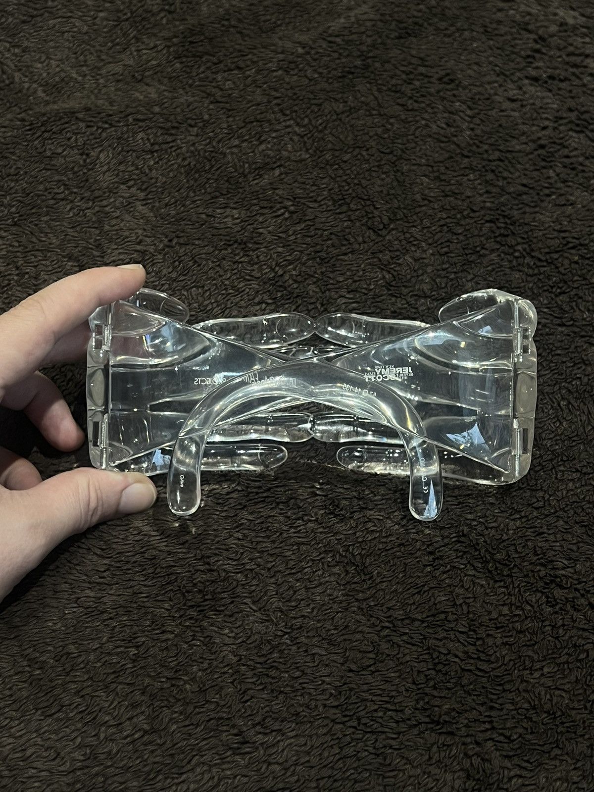 Jeremy Scott × Linda Farrow Iconic Clear Skeleton Fingers Hands Sunglasses New Size ONE SIZE - 2 Thumbnail