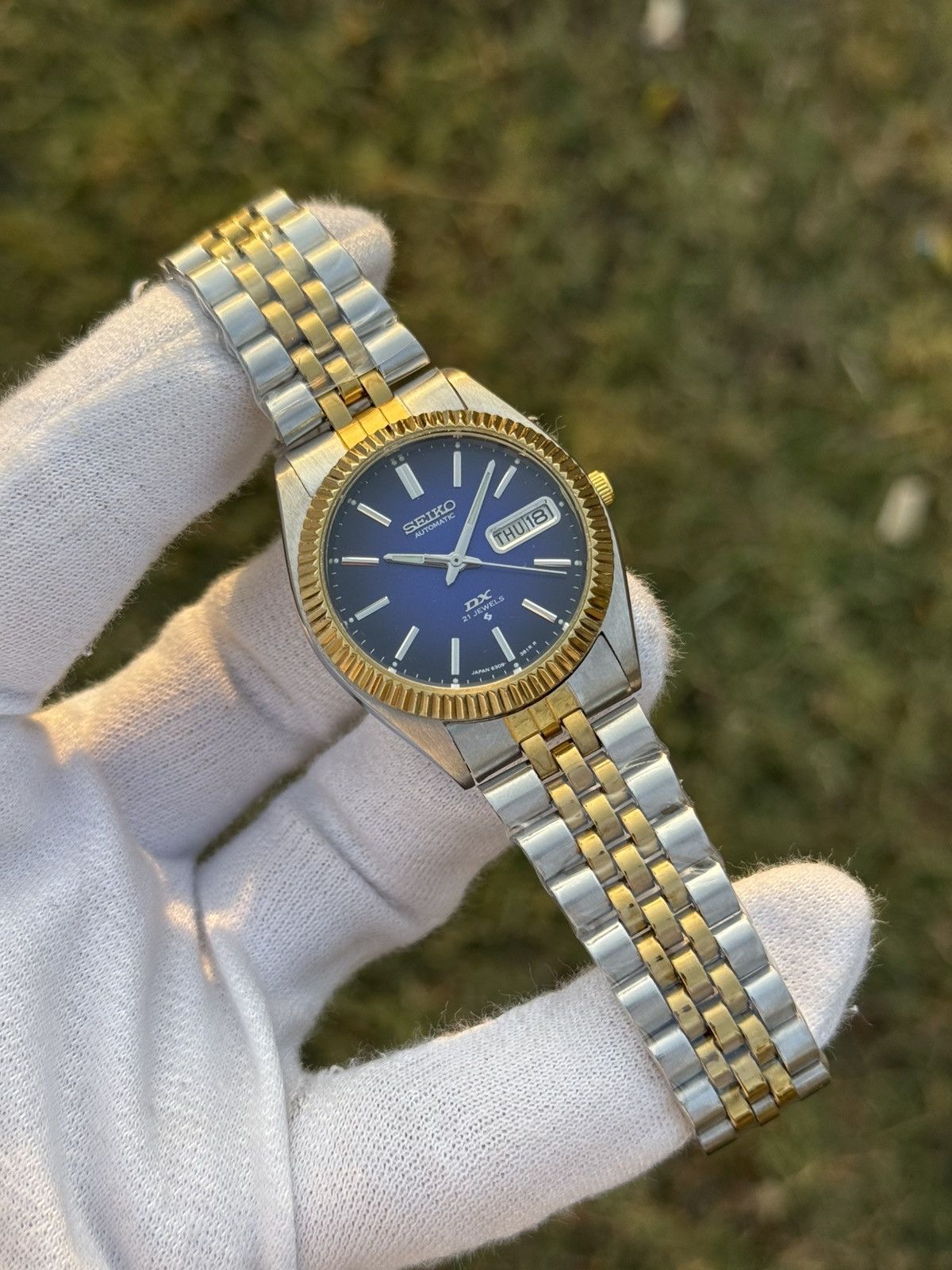 Seiko Seiko 5 DX Fluted Bezel Automatic 6309 Japanese mens Watch Size 36 - 7 Thumbnail