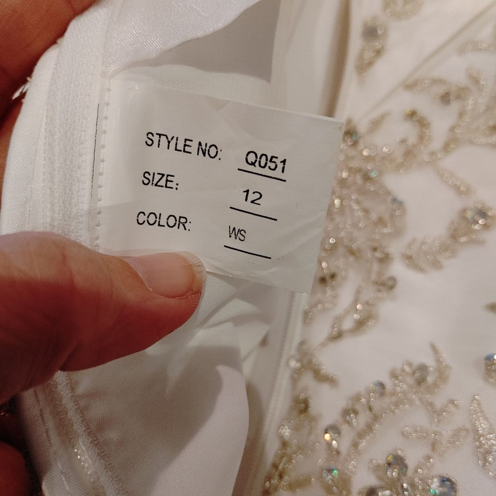 Other Strapless Wedding Gown w/ Beading and Tufted Skirt -STUNNING Size XL / US 12-14 / IT 48-50 - 6 Thumbnail