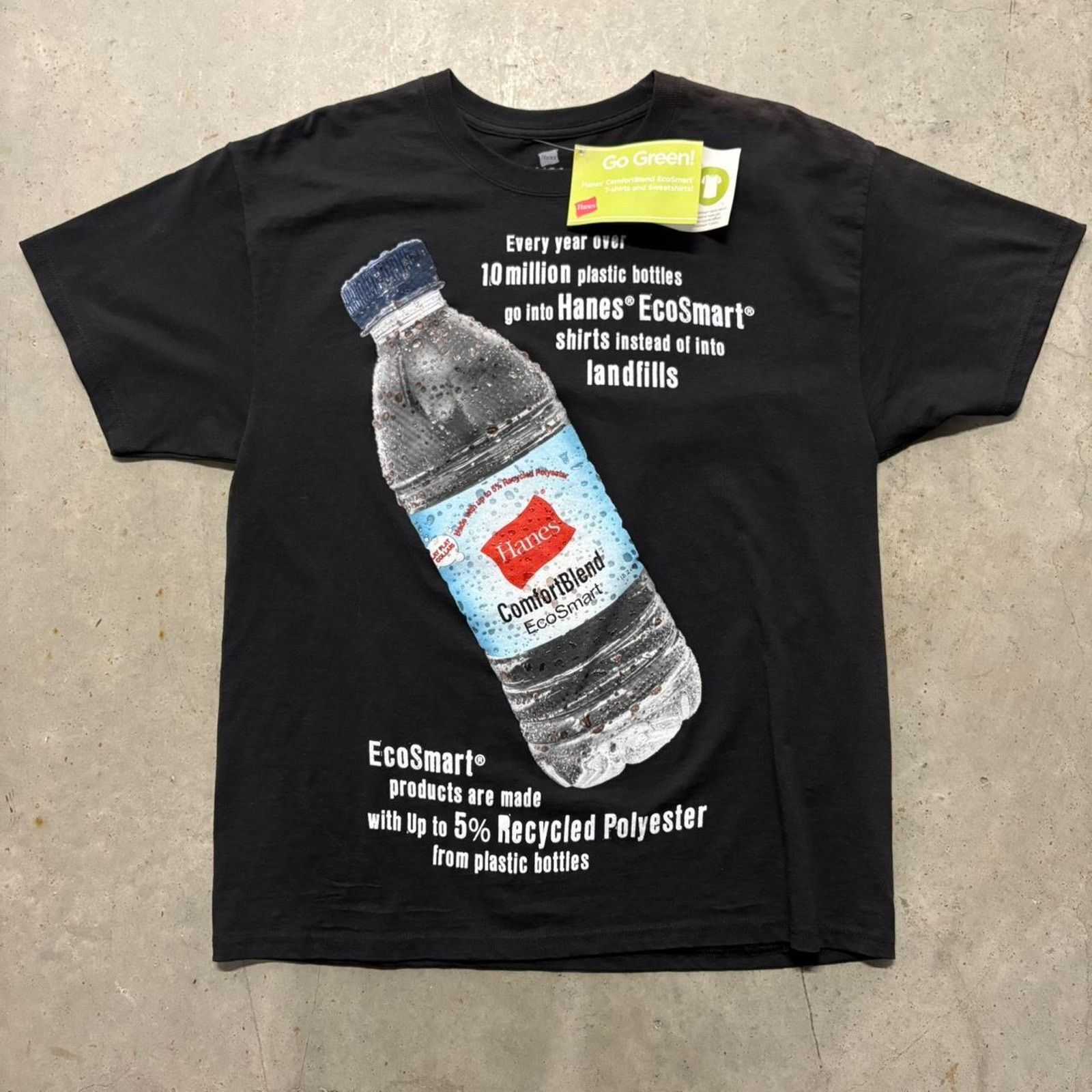 Hanes × Vintage Crazy NWT Vintage Y2K Hanes EcoSmart Water Bottle T Shirt Size US L / EU 52-54 / 3 - 1 Thumbnail