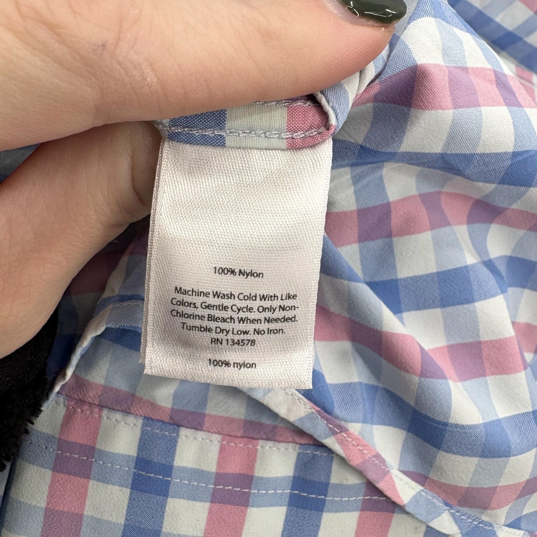 Vineyard Vines Vineyard Vines Shirt Mens Medium Blue Pink Check Performance Classic Fit Tucker Shirt Long Sleeve Button-Up Size US M / EU 48-50 / 2 - 4 Thumbnail