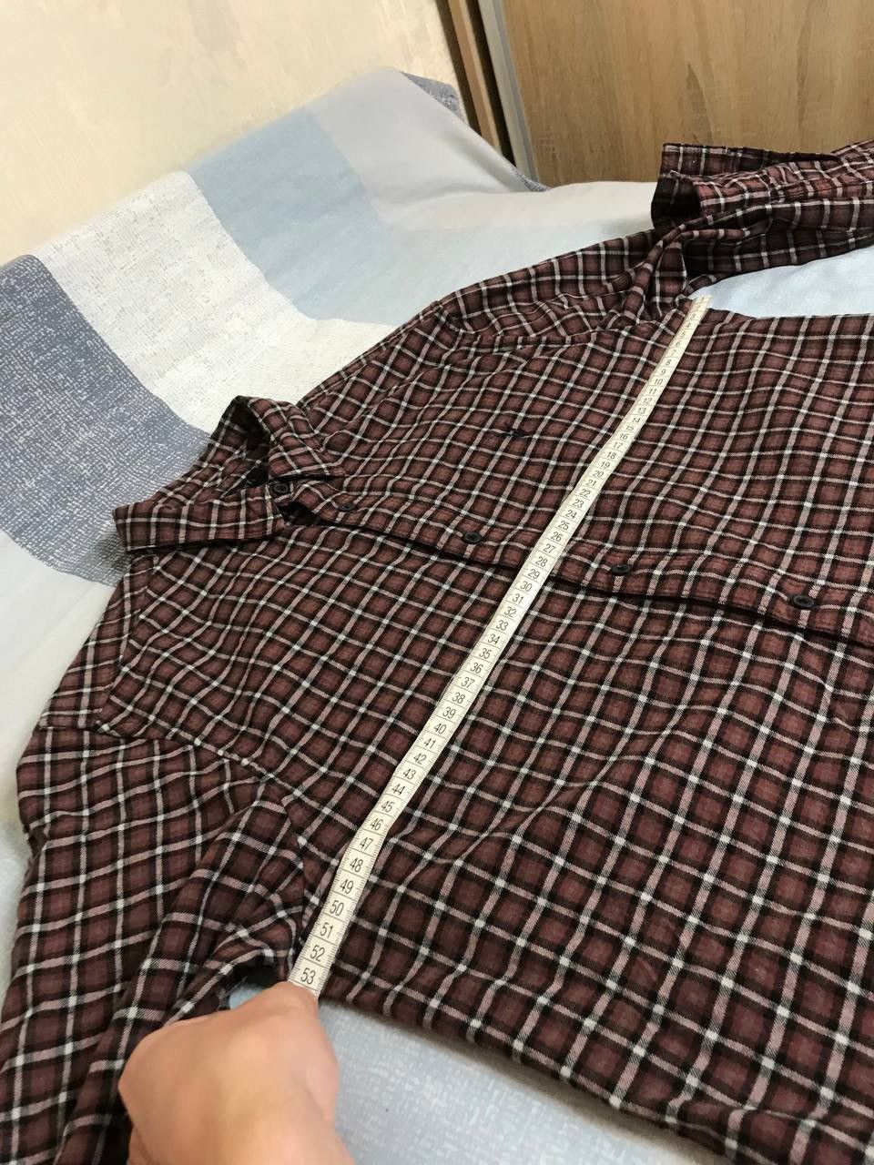 Allsaints 🔥 AllSaints Olney Maroon Check Cotton Wool LS Shirt Button Size US M / EU 48-50 / 2 - 13 Thumbnail