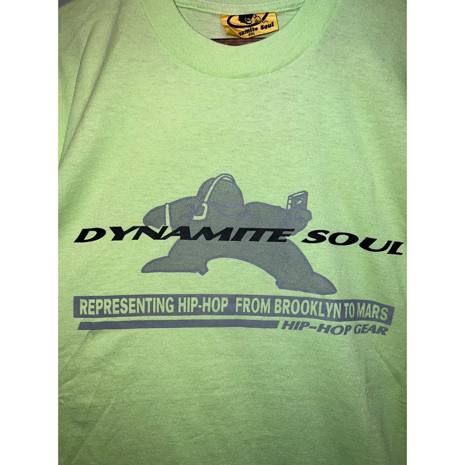 Vintage Vintage Dynamite Soul Shirt Hip hop Gear Green Rap Tee 90s 2 Size US XXL / EU 58 / 5 - 2 Thumbnail