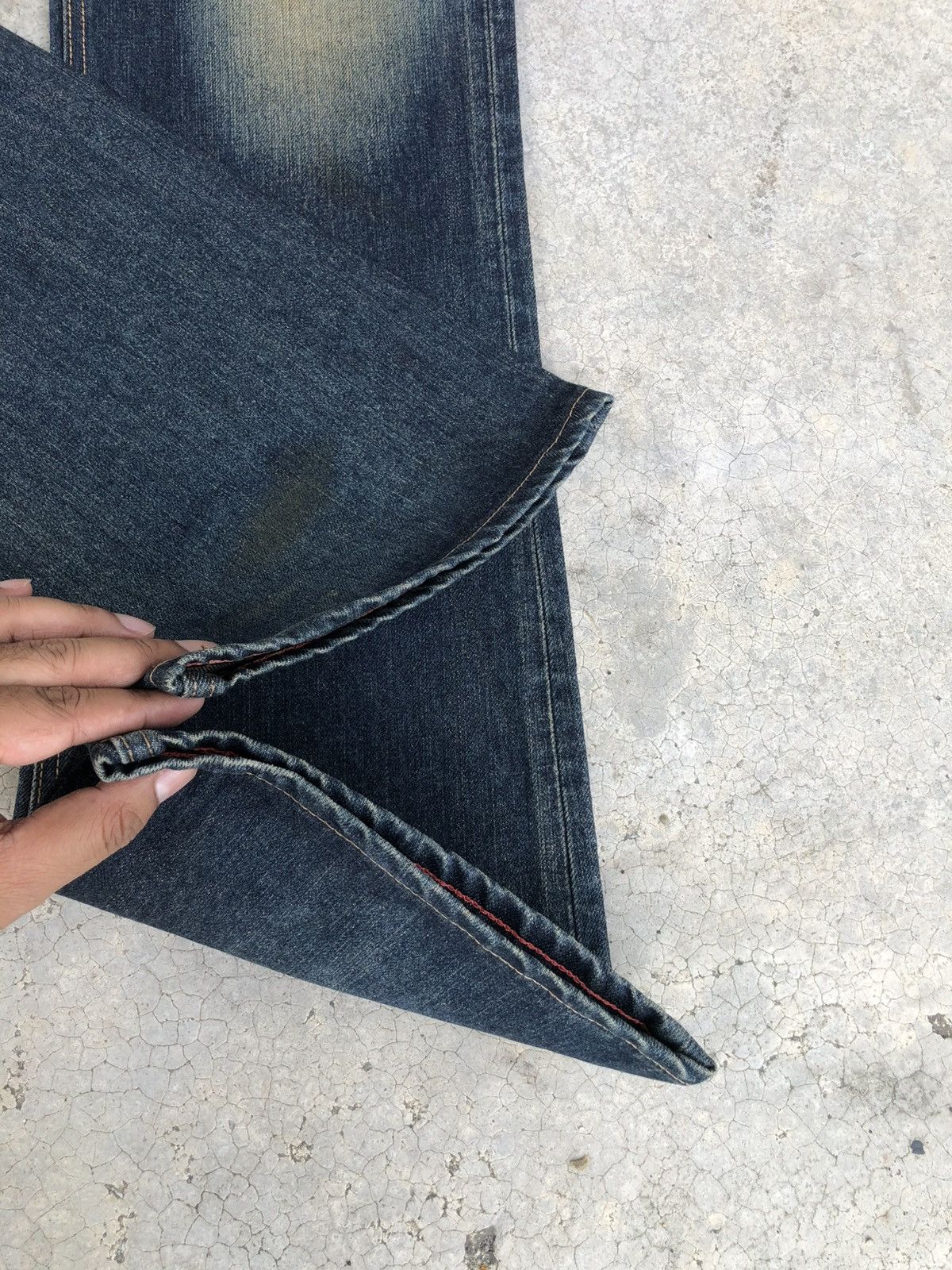 Edwin Edwin XU Flared Jeans Bootcut Mudwash Distressed Size US 33 - 13 Thumbnail