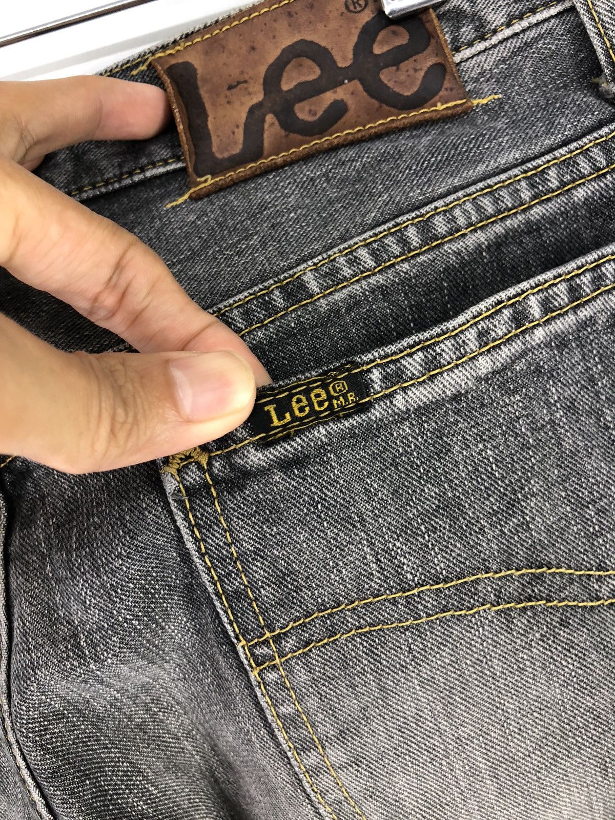 Lee Vintage Lee Distressed Flare Bootcut Faded Black Jeans Size US 28 / EU 44 - 18 Thumbnail