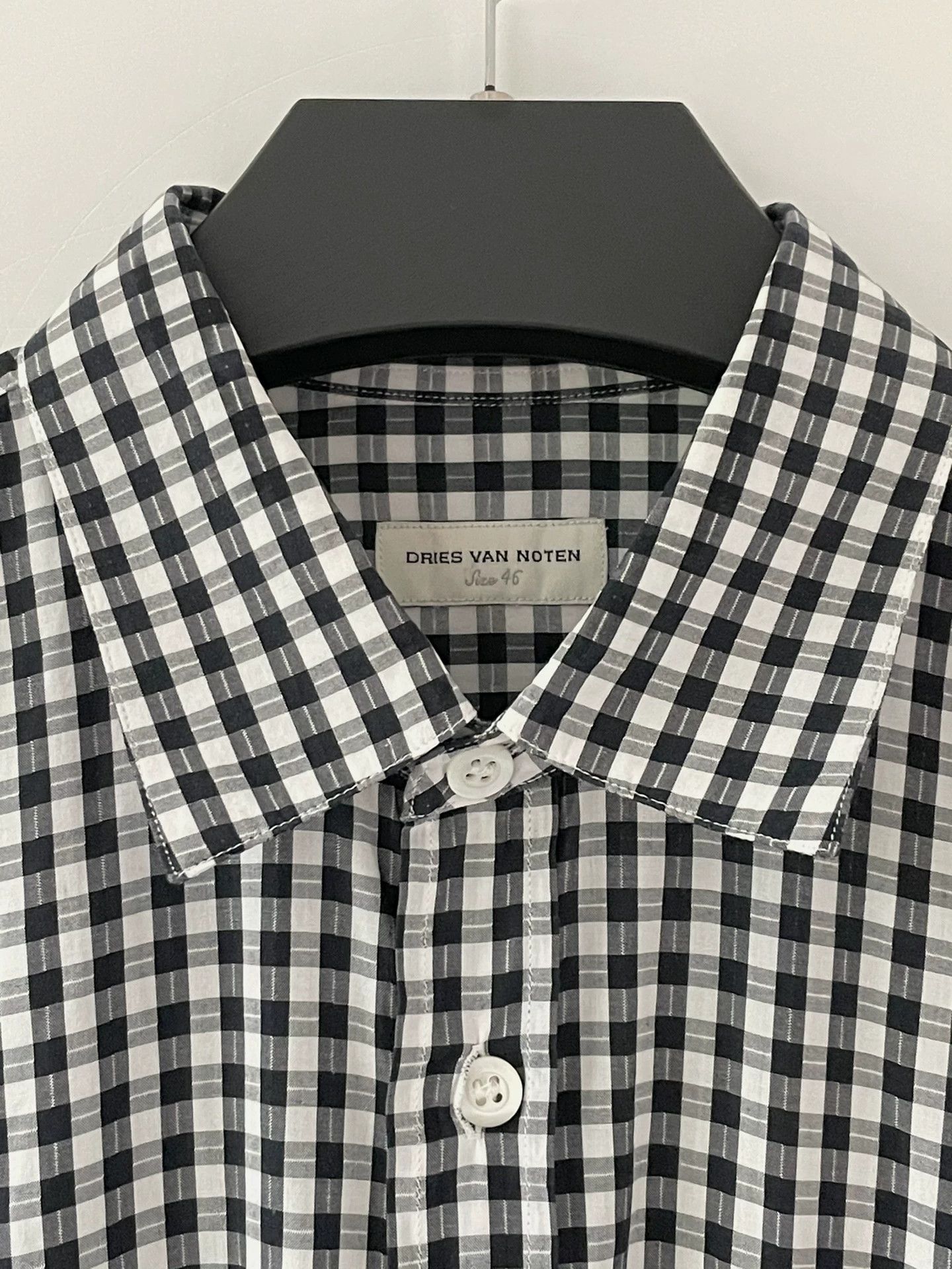 Dries Van Noten Dries Van Noten Black and White Checked Shirt Size US S / EU 44-46 / 1 - 1 Thumbnail