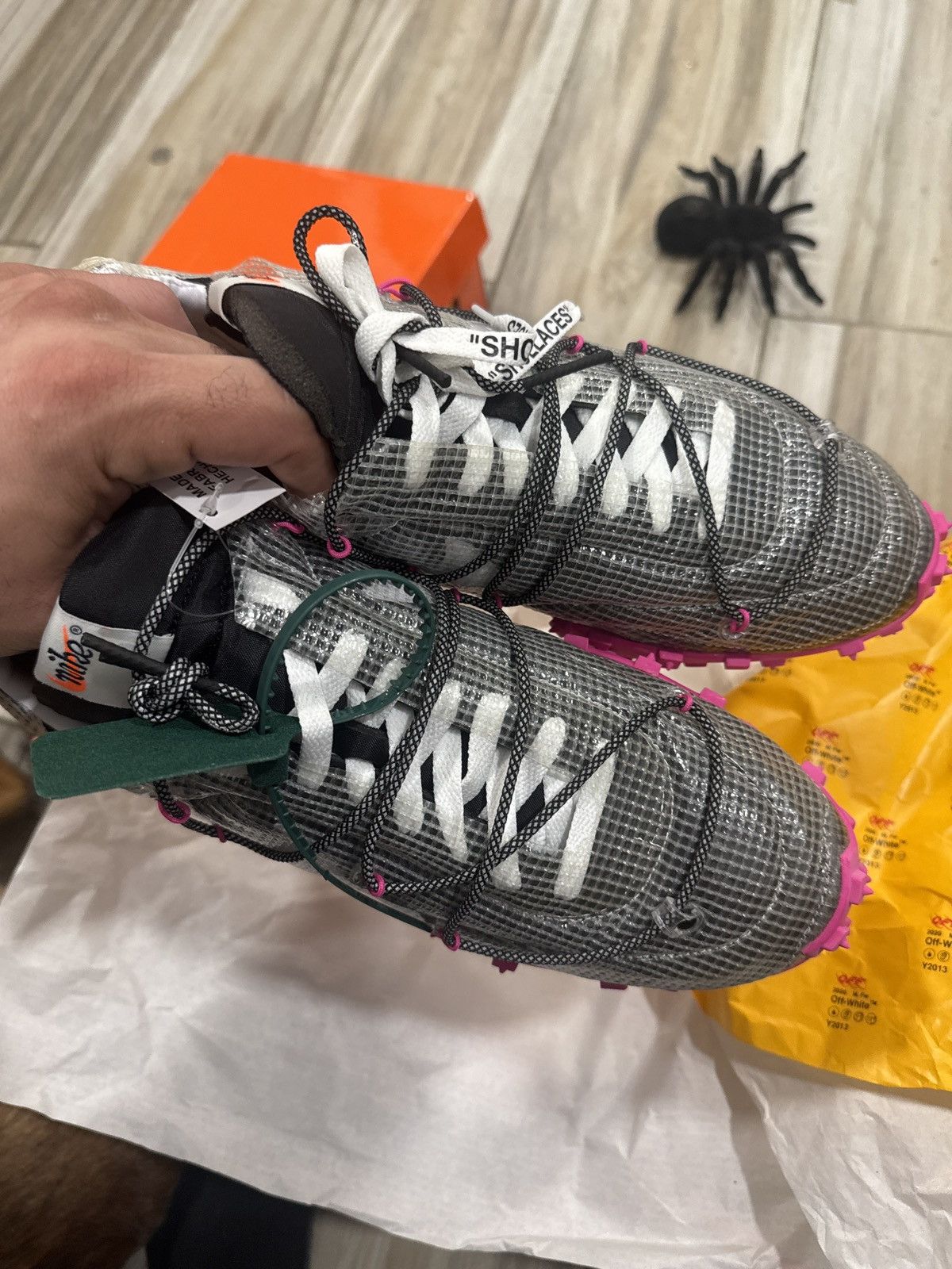 Nike × Virgil Abloh off white nike waffle racer Size US 11.5 / EU 44-45 - 4 Thumbnail