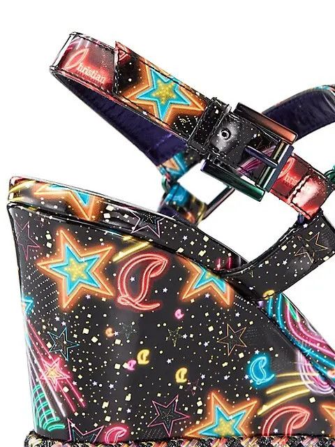 Christian Louboutin o1s1wg110924 Pyraclou Heeled in Multicolor Size US 10 / IT 40 - 5 Thumbnail