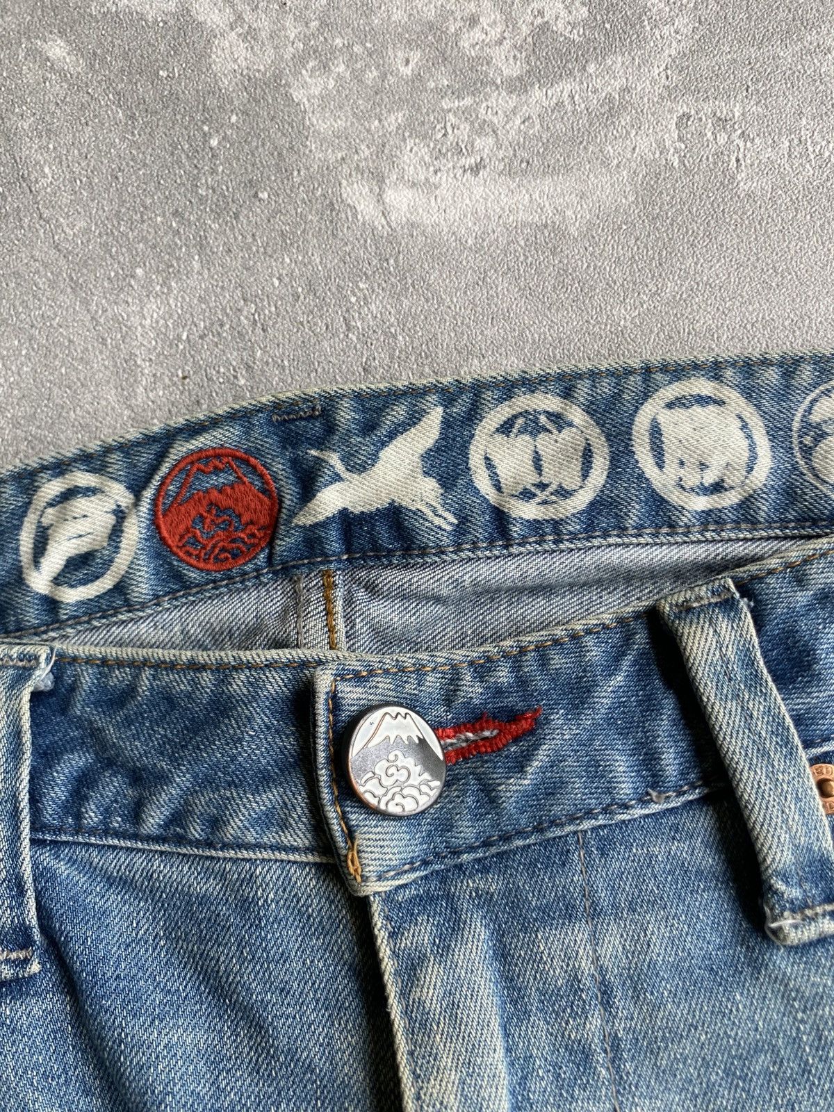 Edwin Edwin Edokatsu Distressed Selvedge Denim Size US 33 - 8 Thumbnail