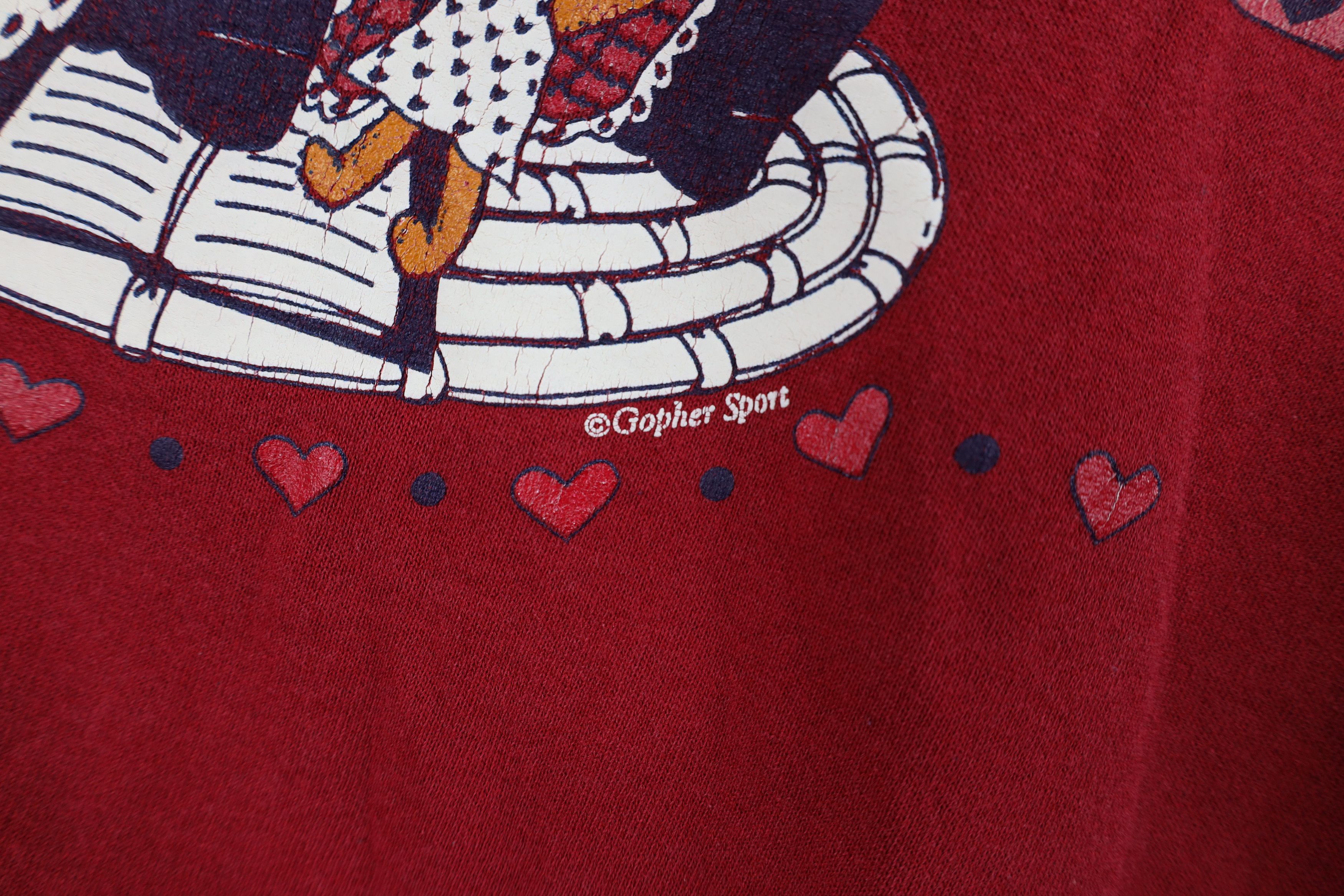 Vintage Vintage 90s Streetwear Heart Turtleneck Sweatshirt USA Size L / US 10 / IT 46 - 8 Thumbnail