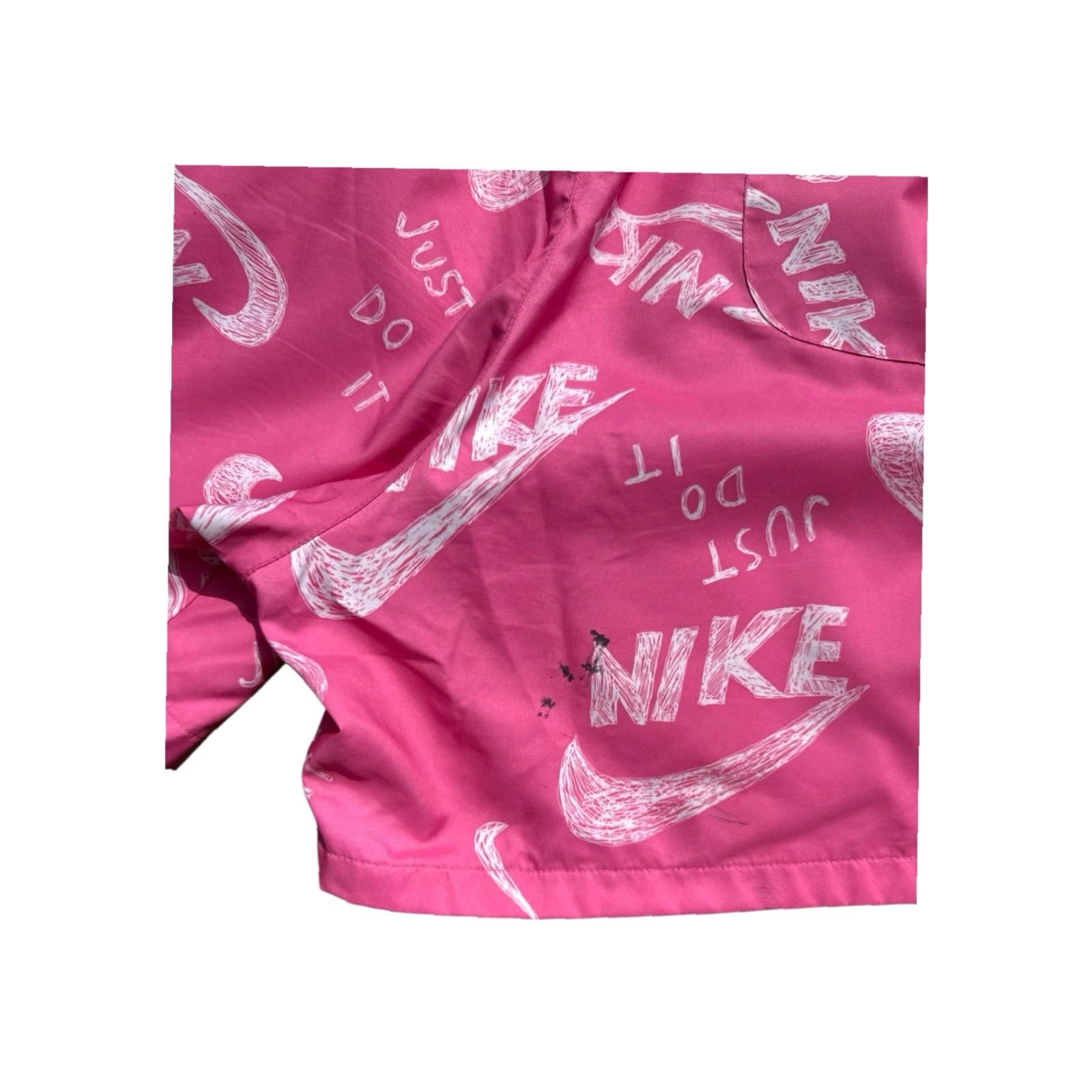 Nike Nike Sportswear Shorts Pink Just Do It All Over Print NSW Woven Flow Sz 2XL Mens Activewear Short 2XL Size US 39 - 6 Thumbnail