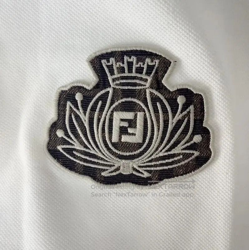 Fendi Fendi Women's White Cotton Polo T-Shirt . Size M / US 6-8 / IT 42-44 - 3 Thumbnail