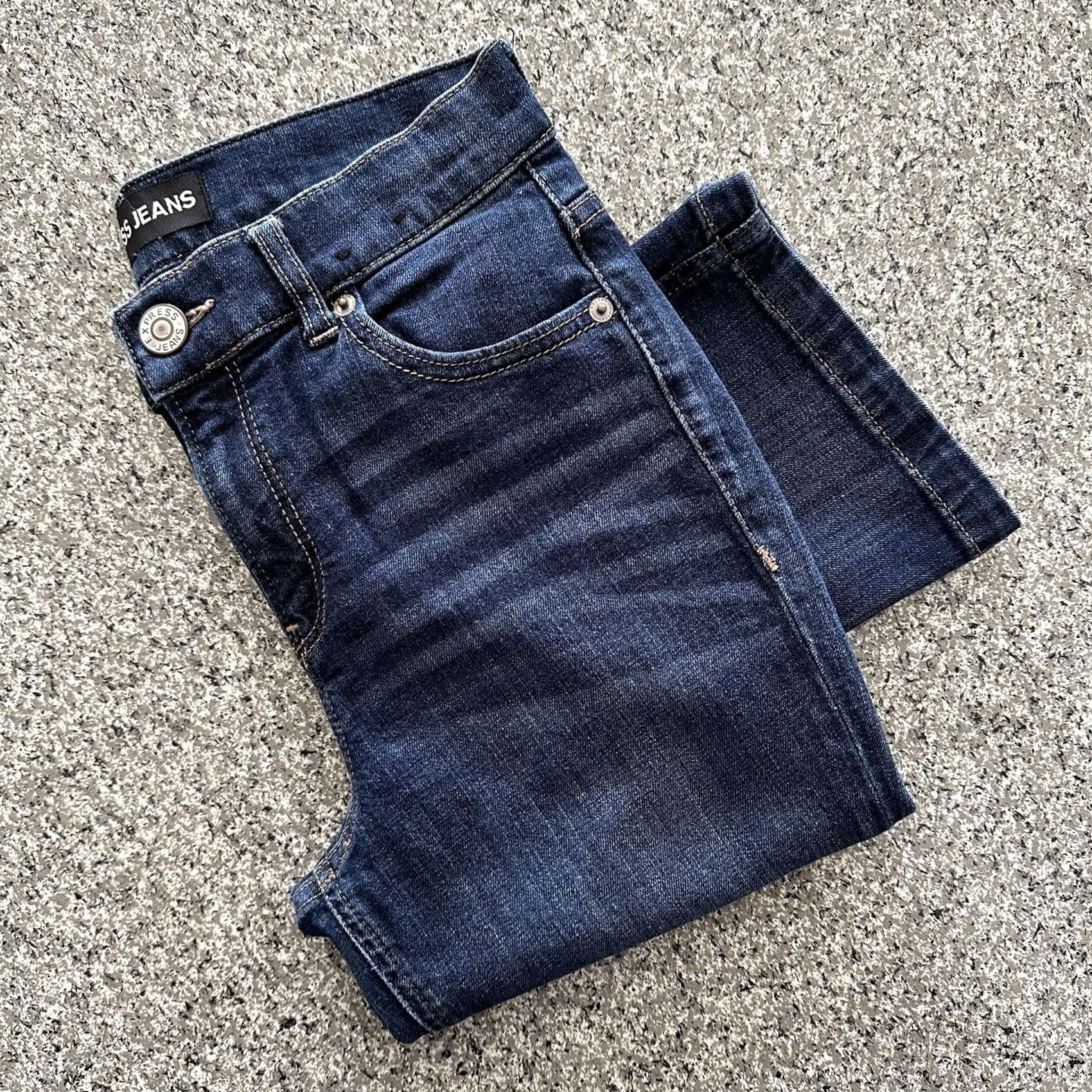 Express Express Jeans Womens 2 Blue 27x26 Bell Crop High Rise Wash Stretch Size 27" / US 4 / IT 40 - 2 Thumbnail