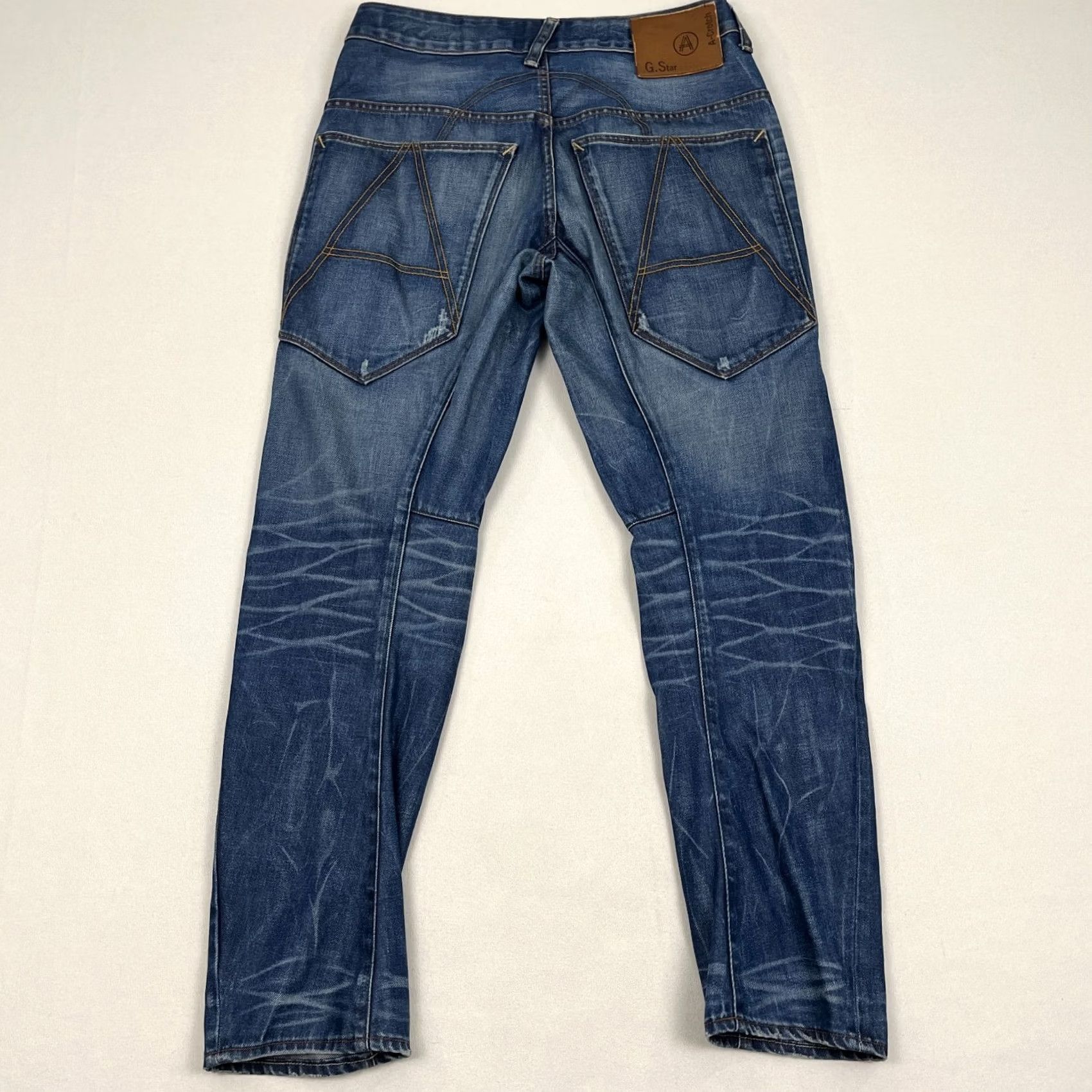 G-Star G-STAR Raw A Crotch Tapered Jeans Mens 30 x 28 Slim Taper Blue Denim Stretch Jeans Mens Slim Tapered Blue Denim Stretch Size US 30 / EU 46 - 2 Thumbnail