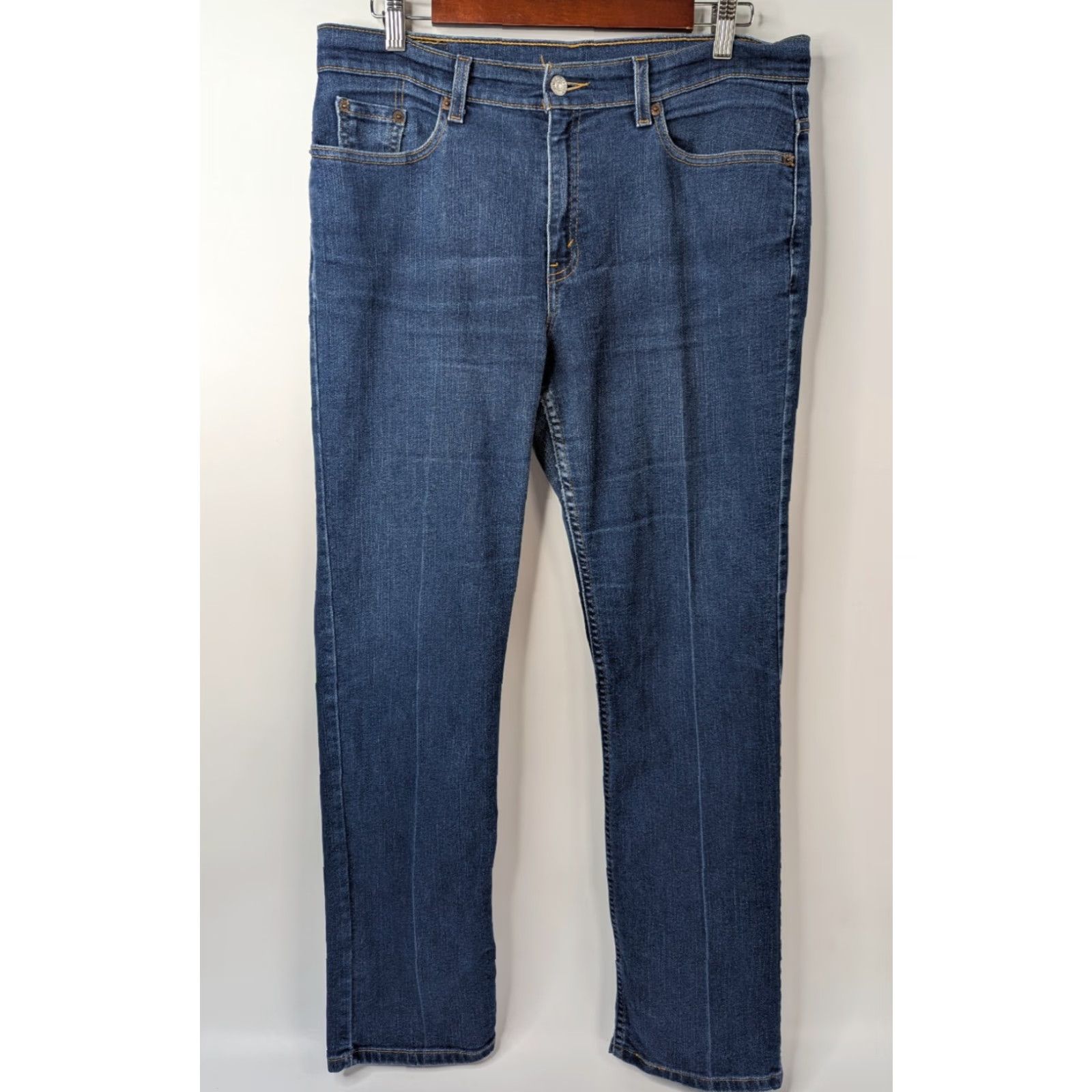 Levi's VINTAGE Levi's 505 Jeans Woman 12 Blue Distressed Straight Low Rise 90s Retro USA Levi's 505 Womens Jeans Size 34" / US 12 / IT 48 - 4 Thumbnail