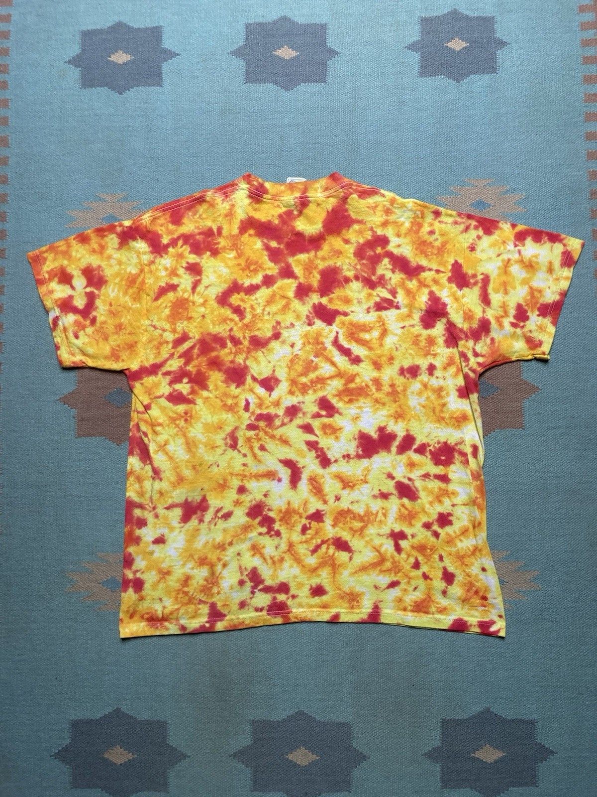 Vintage Vtg tie dye t shirt fruit of loom cotton sunburst hippie XL Size US XL / EU 56 / 4 - 5 Thumbnail