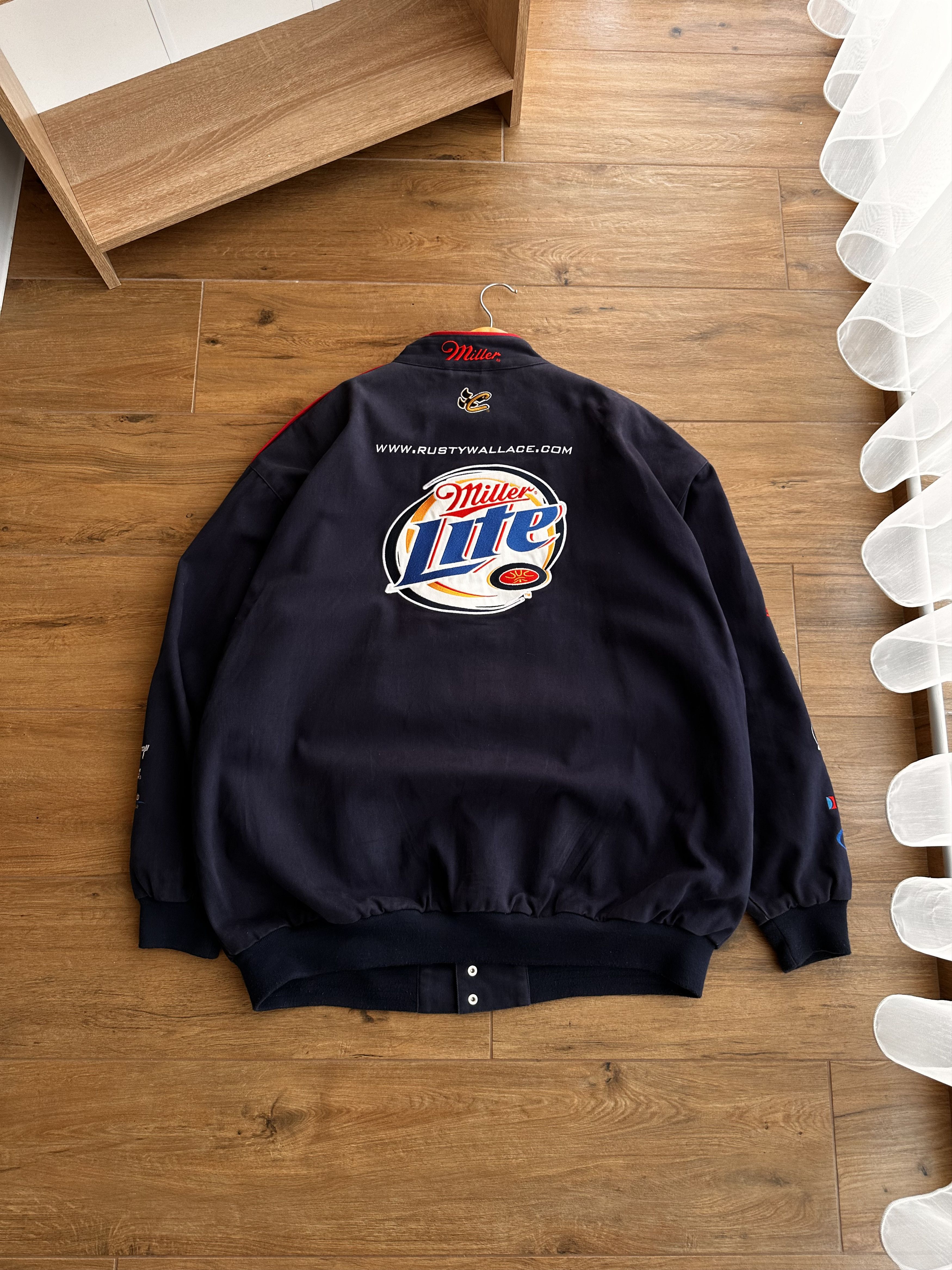 NASCAR Vintage Rusty Wallace NASCAR Miller Lite Chase Racing Jacket Size US XL / EU 56 / 4 - 18 Thumbnail