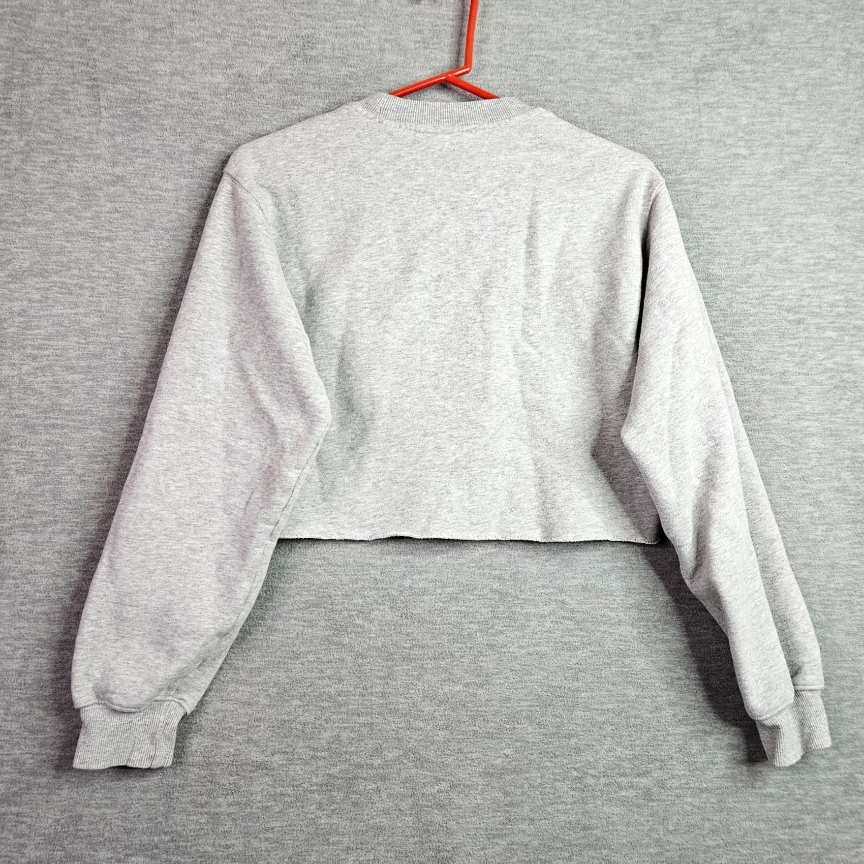 TNA Aritzia TNA Cozy Fleece Women's XS Cropped Sweatshirt Gray Pullover Crew Neck All Seasons Long Sleeve Raglan Sleeve Logo Sweatshirt Women XS Gray Size XS / US 0-2 / IT 36-38 - 2 Thumbnail