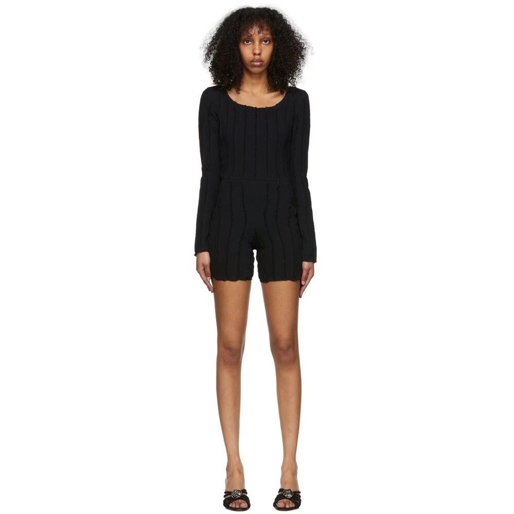 Helenamanzano Helenamanzano Carmen Jumpsuit Size S Black SSENSE Exclusive Size S / US 4 / IT 40 - 1 Thumbnail