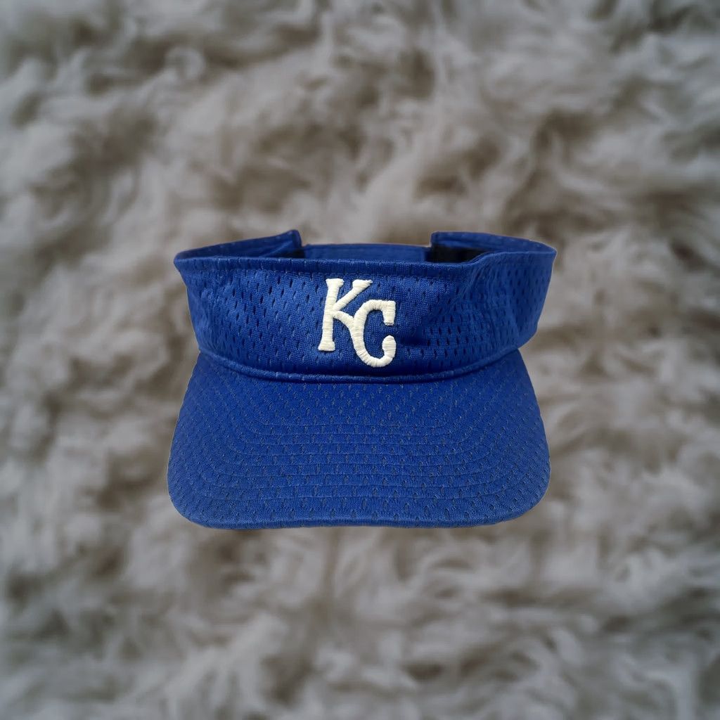 Vintage Sportsman KC Blue Crew Visor Hat Cap Adjustable Adult One Size Fits Most Blue Size ONE SIZE - 1 Thumbnail