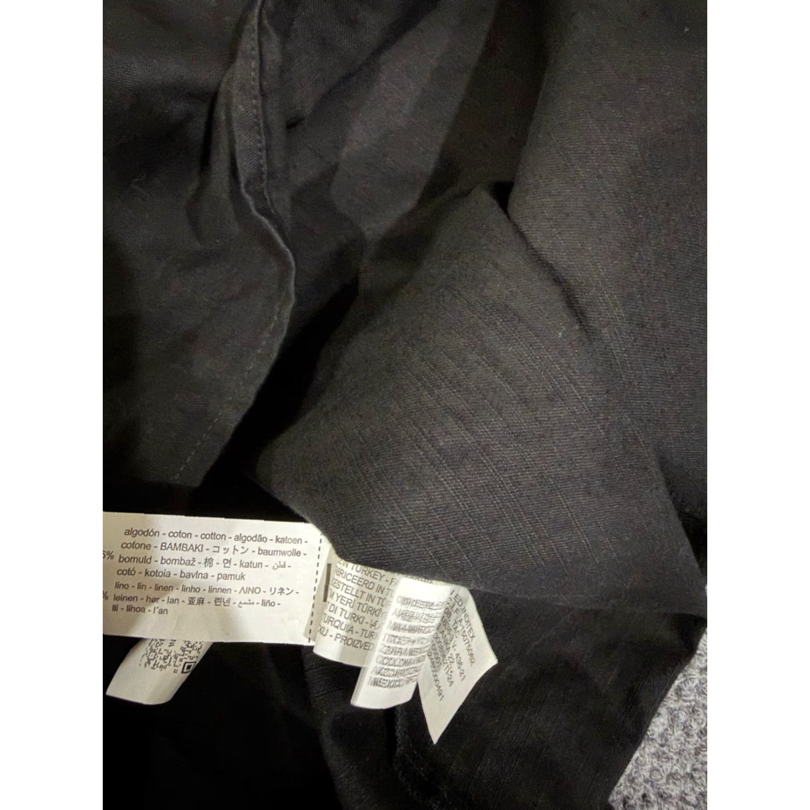 Zara Zara Blouse Womens Medium Black Short Sleeve Knit Cotton Linen V-Neck Pullover Casual Basic Size M / US 6-8 / IT 42-44 - 6 Thumbnail