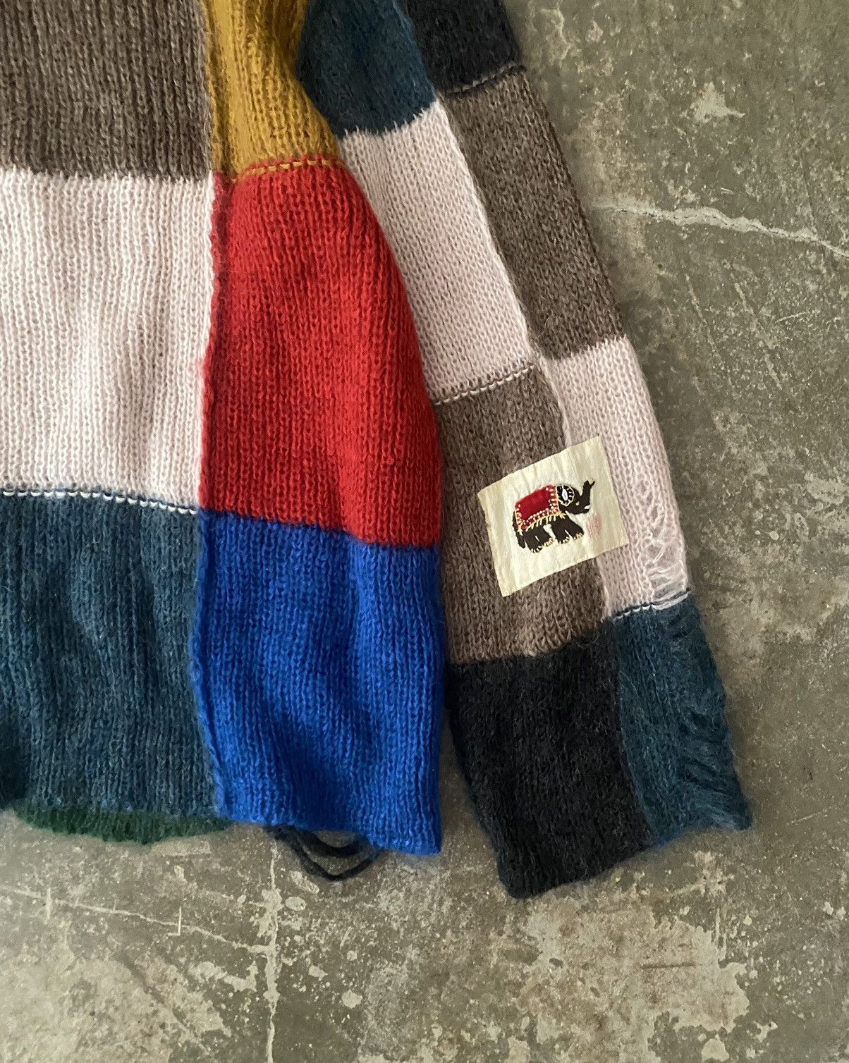 Japanese Brand Khoki Damaged Knit Sweater Sillage Kapital Visvim Boro Kuon Size US XL / EU 56 / 4 - 7 Thumbnail