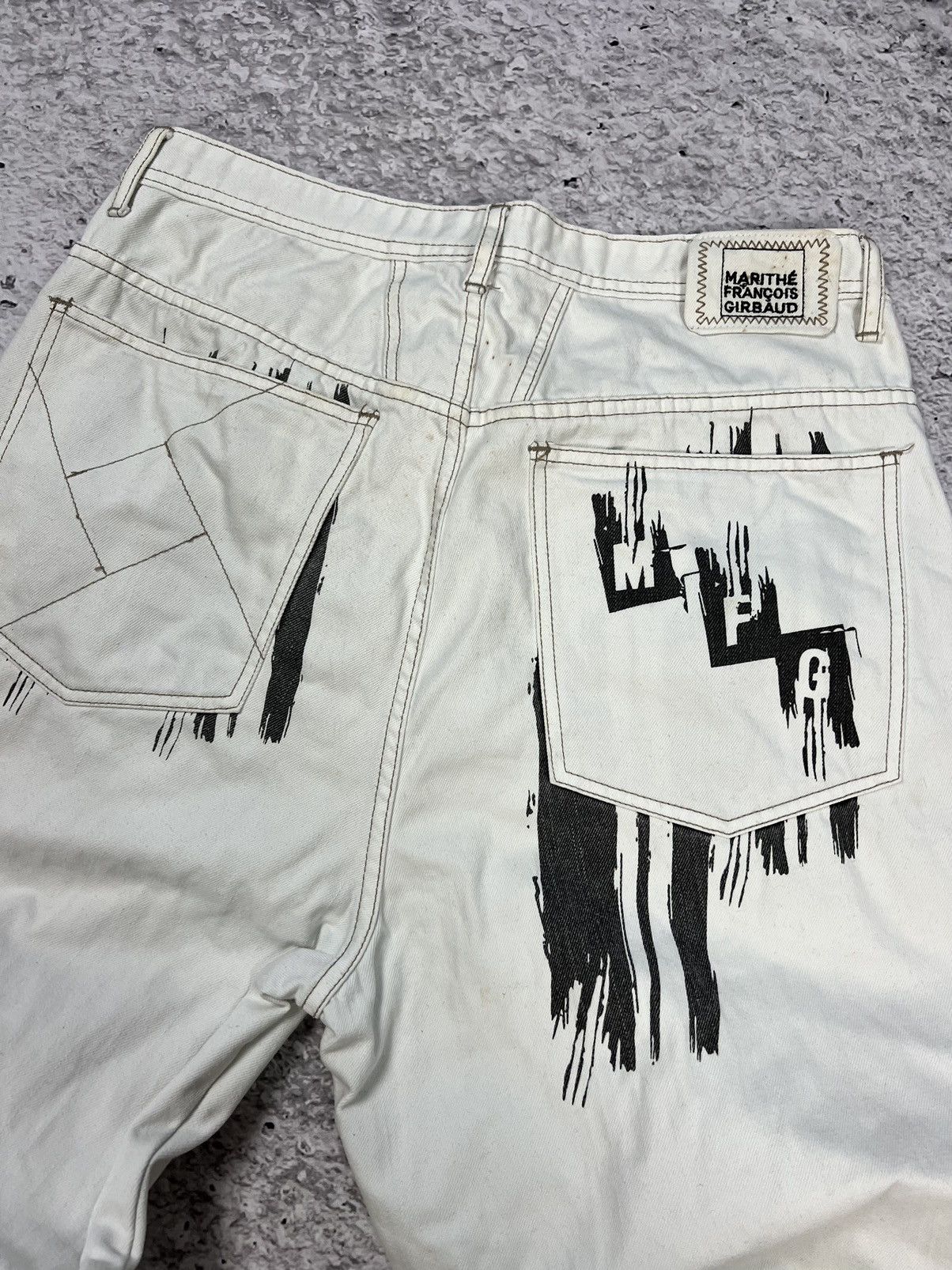 Marithe + Francois Girbaud Vintage Marithe Francois Girbaud Printed Jeans Size US 36 / EU 52 - 9 Thumbnail