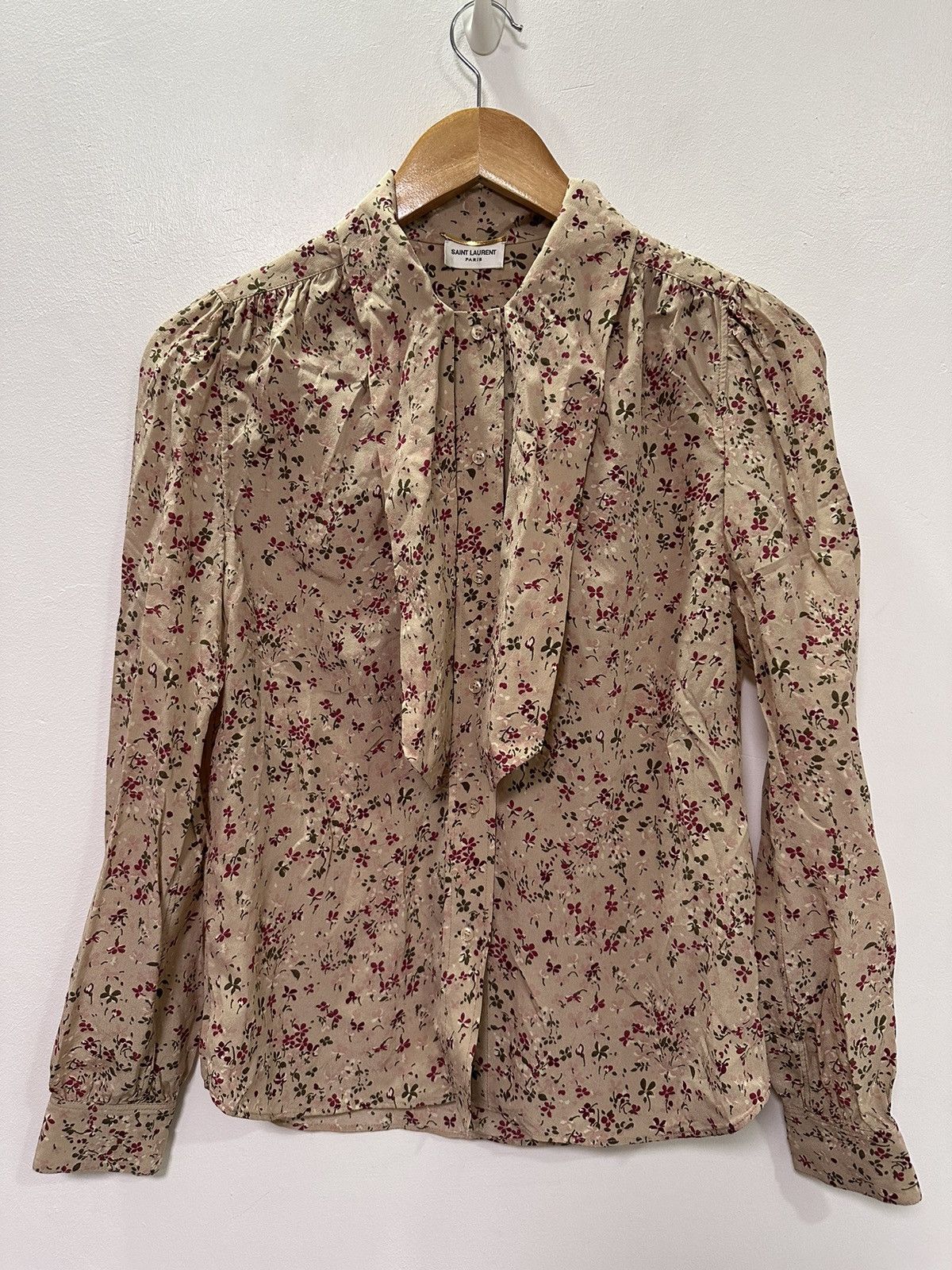 Saint Laurent Paris Pre-Fall 2021 Floral Silk Shirt