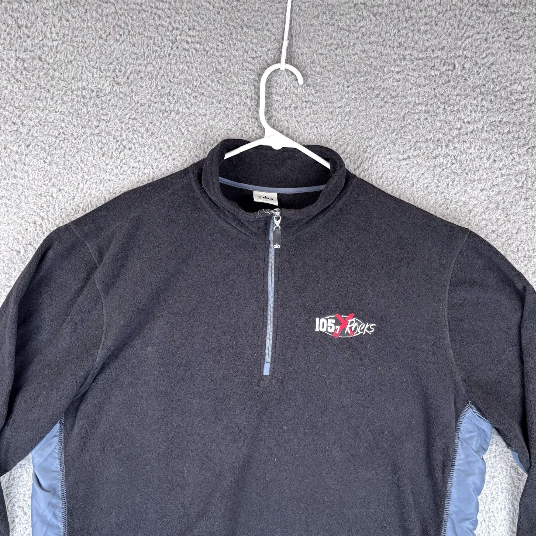 Alo ALO Fleece Jacket Mens 2XL Black Blue 1/4 Zip Shirt Jacket Mens Regular Black 2XL Size US XXL / EU 58 / 5 - 2 Thumbnail