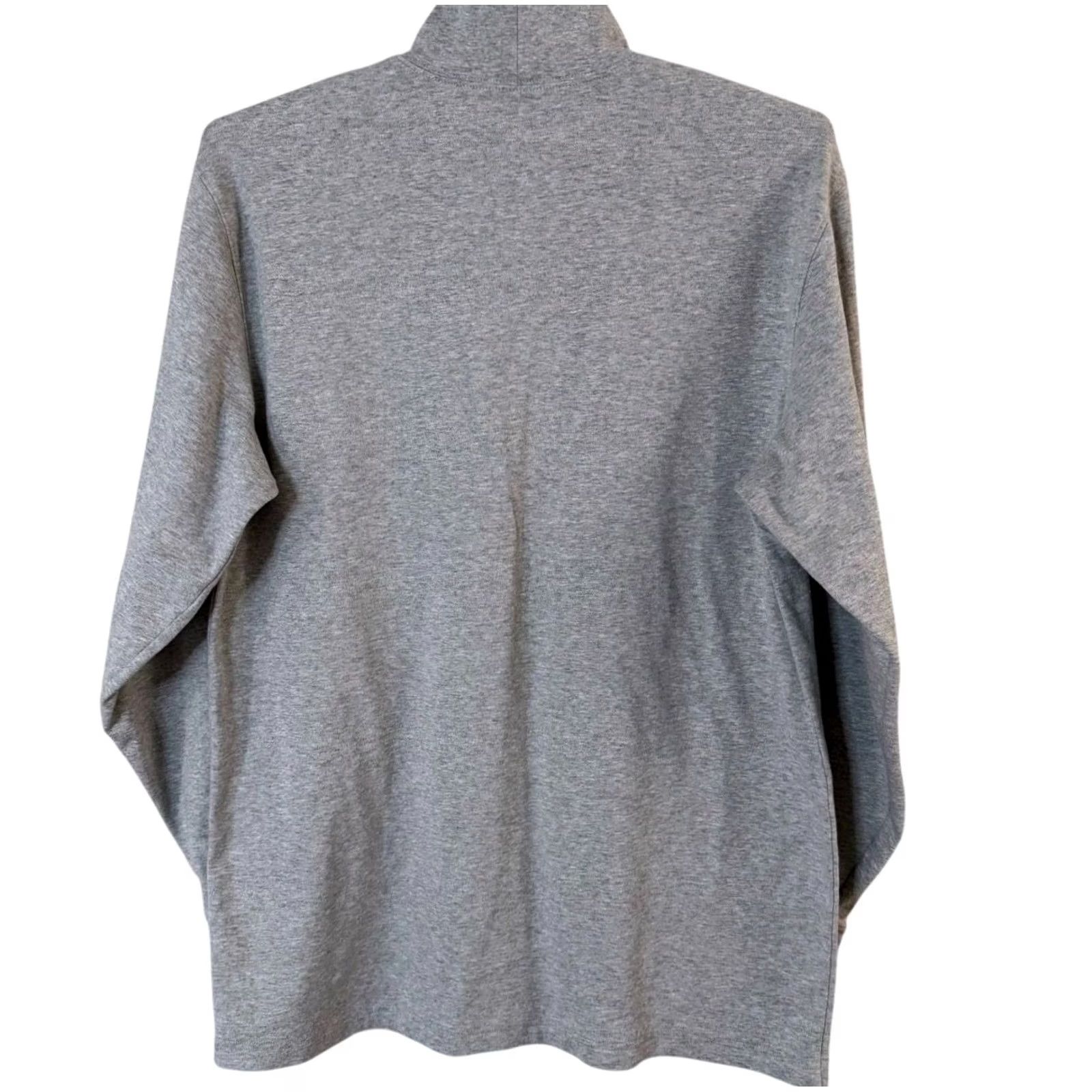 Vintage VINTAGE L.L. Bean Soft Mock-Turtleneck Long-Sleeve Gray Mens Large Tall 100% Cotton Pullover Sweater Size US L / EU 52-54 / 3 - 4 Thumbnail