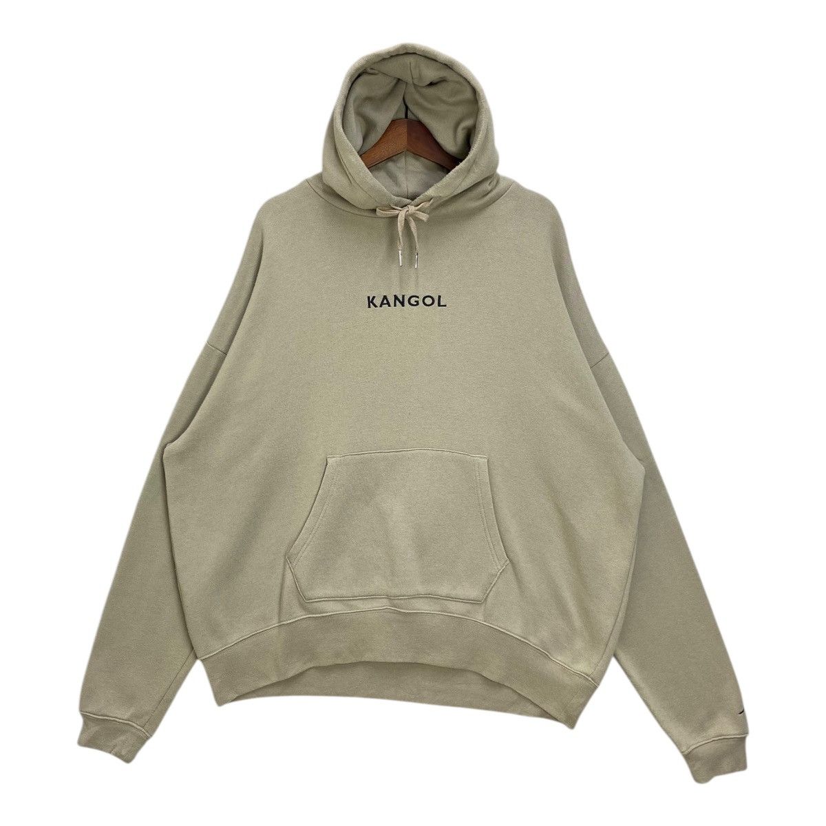 Kangol Vintage Kangol Hoodie Center Logo Beige Size Large Size US L / EU 52-54 / 3 - 1 Thumbnail