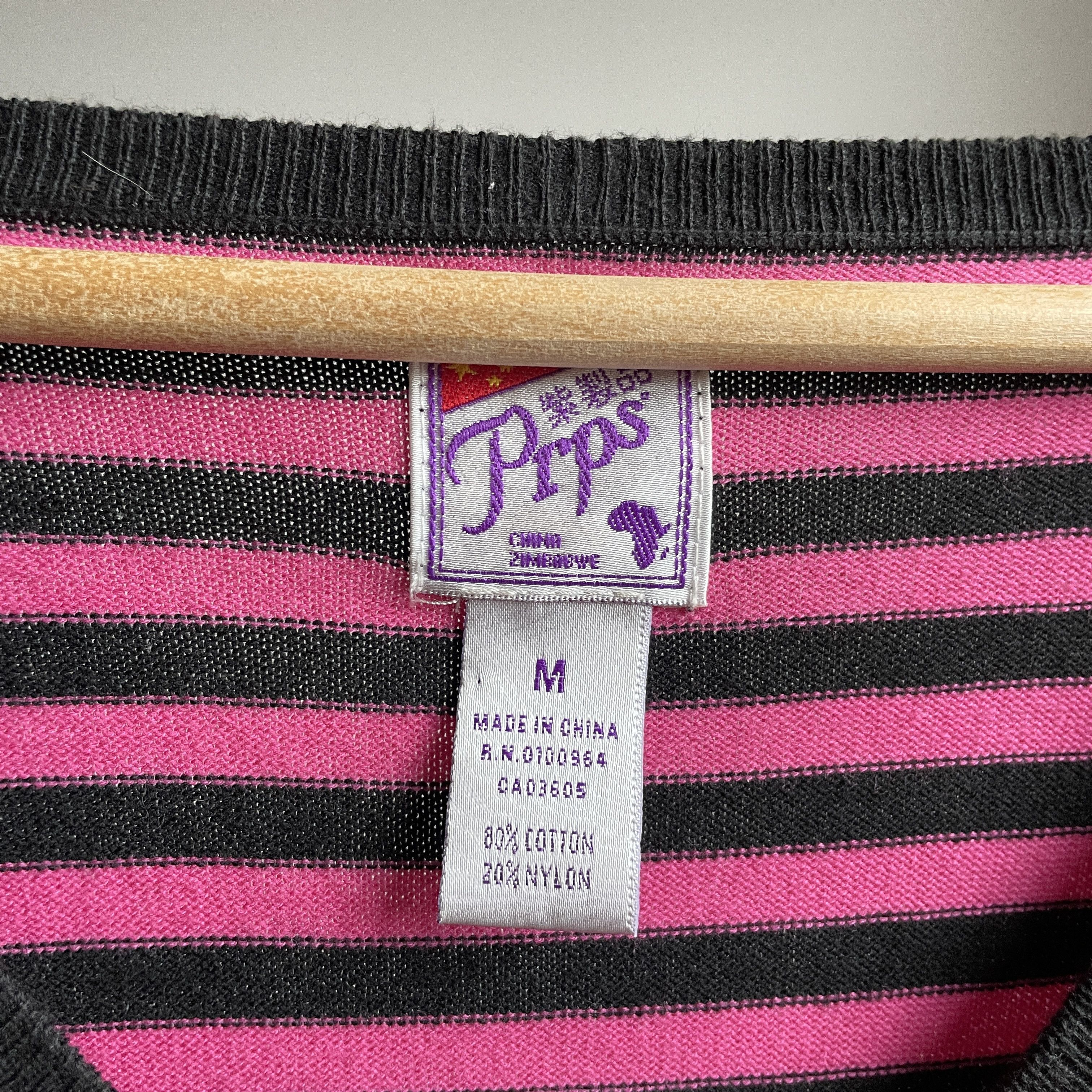 Prps PRPS Striped Pink Cotton Cardigan Size M Size US M / EU 48-50 / 2 - 5 Thumbnail