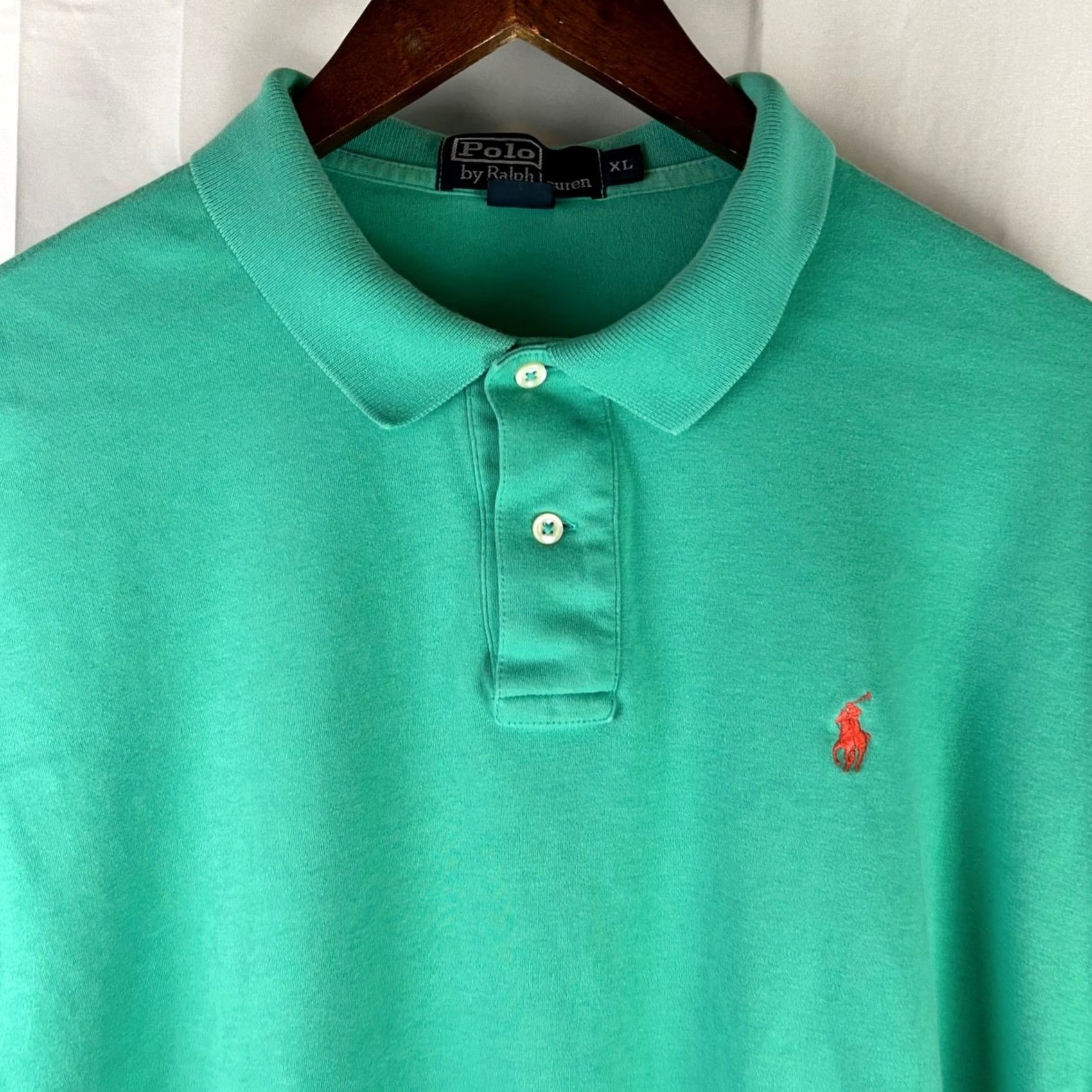 Polo Ralph Lauren Polo Ralph Lauren Polo Shirt Men XL Turquoise Short Sleeve Green Pony Logo Classic Size US XL / EU 56 / 4 - 2 Thumbnail