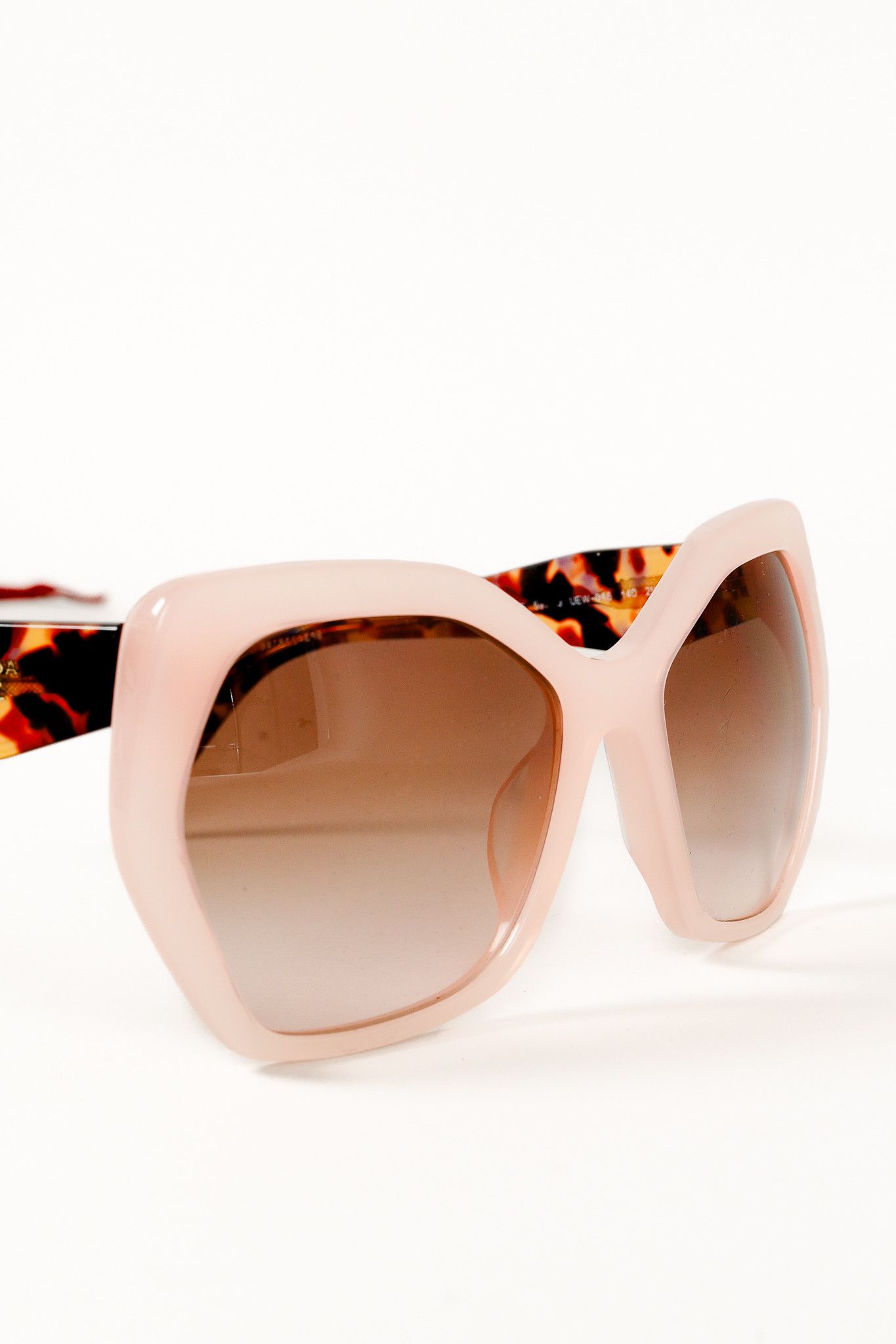 Prada Prada Heritage 16RS Pink Tortoiseshell Sunglasses Size ONE SIZE - 6 Thumbnail