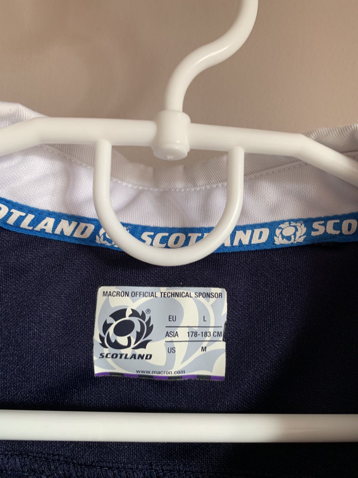 Macron Scotland Home Rugby Union Shirt Macron Jersey Size M Size US M / EU 48-50 / 2 - 10 Thumbnail