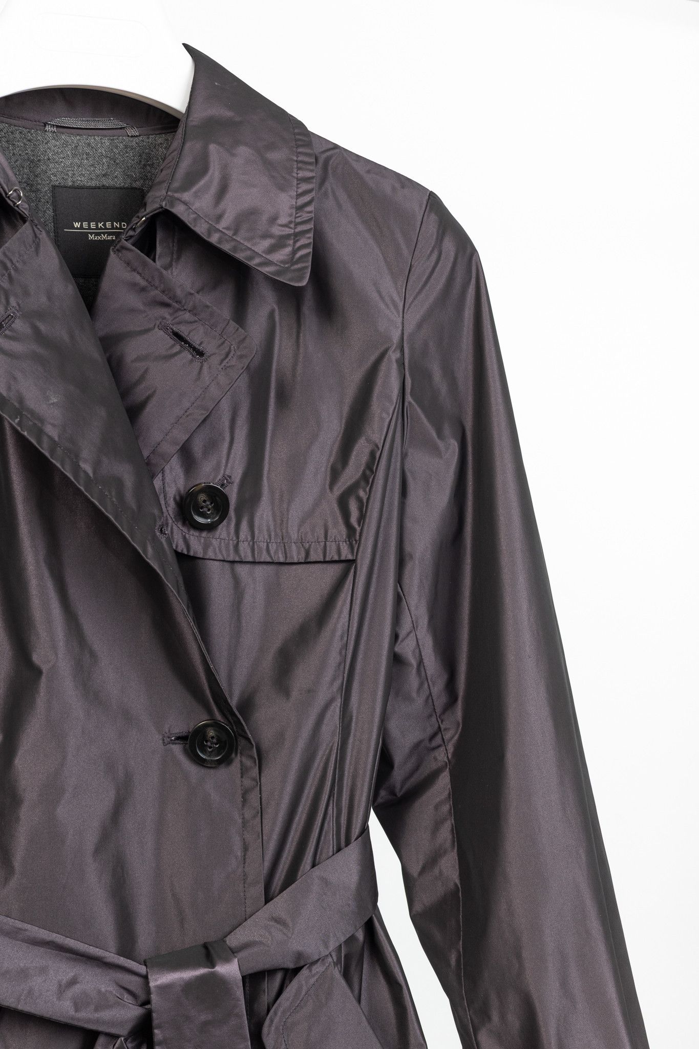 Weekend Max Mara Weekend Max Mara Taffeta Double-Breasted Belted Trench Coat Size M / US 6-8 / IT 42-44 - 5 Thumbnail